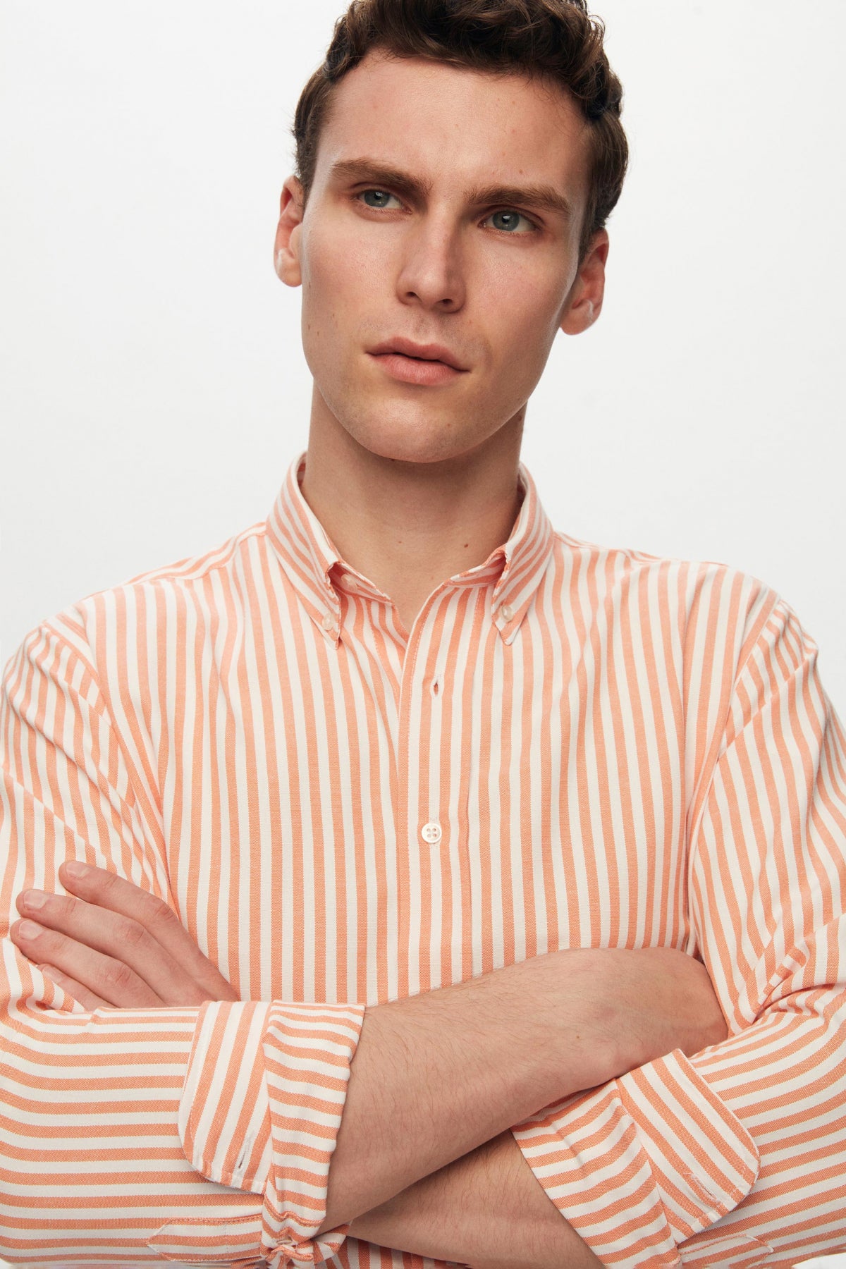 CAMASA D'S DAMAT SLIM FIT - Portocaliu