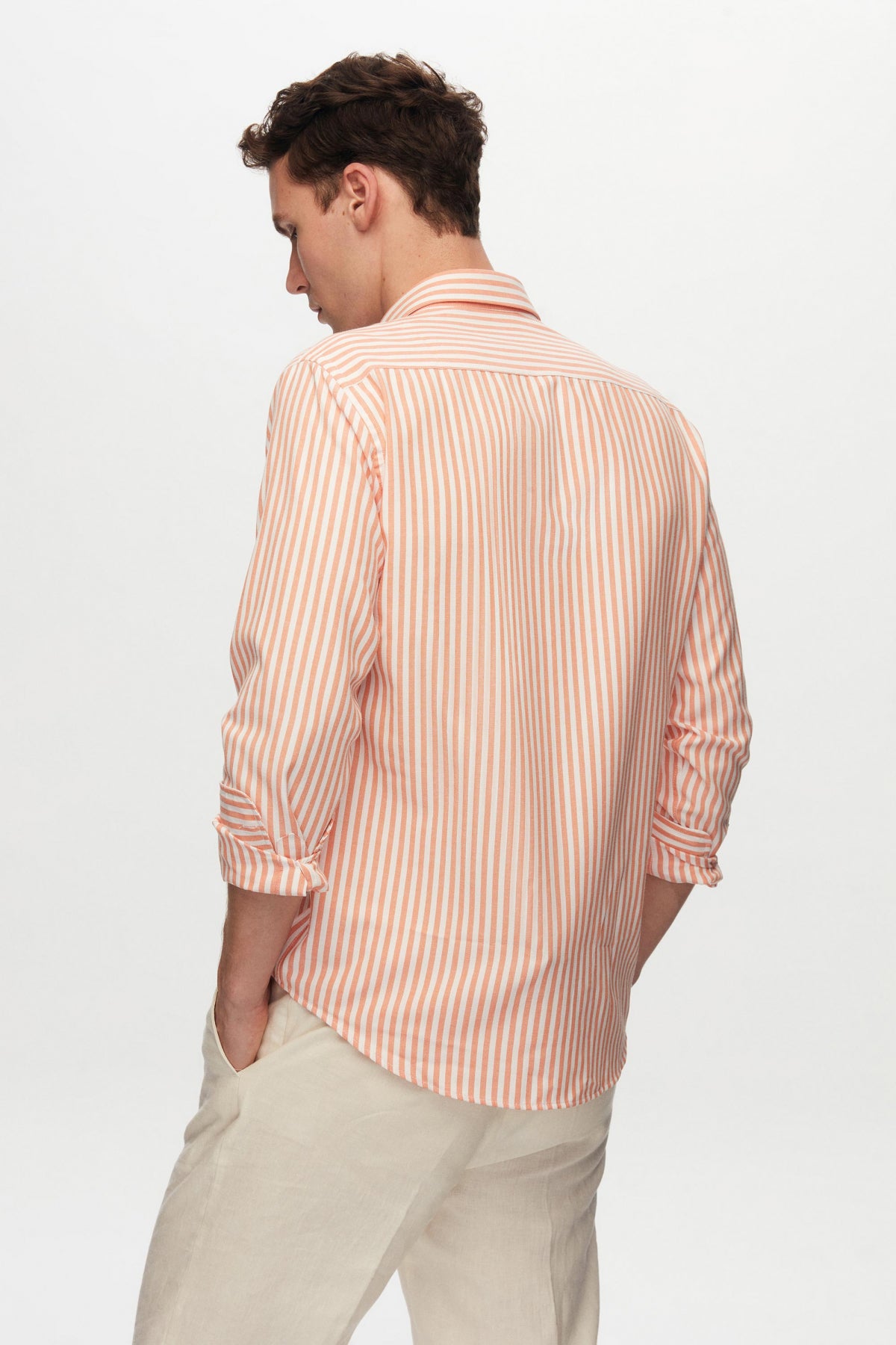 CAMASA D'S DAMAT SLIM FIT - Portocaliu