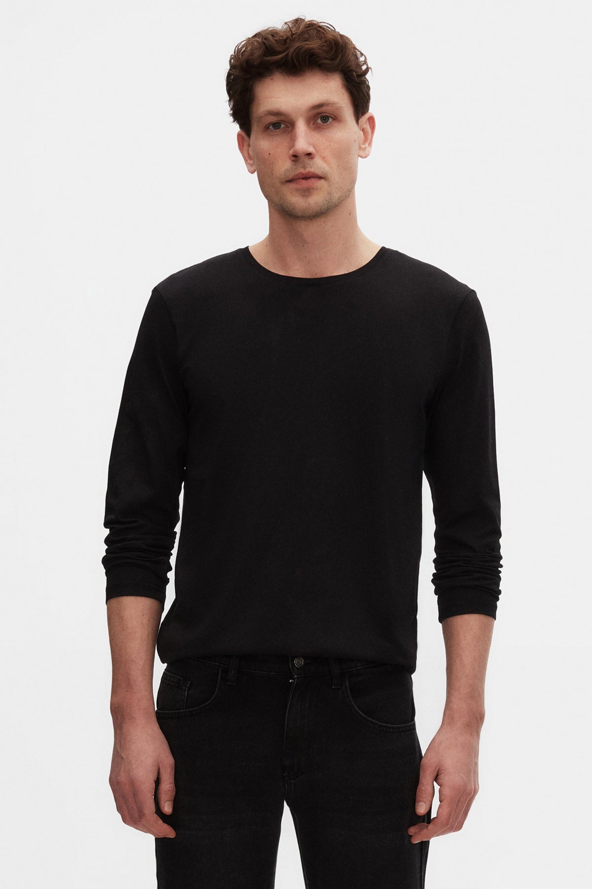 TRICOU SLIM FIT D'S DAMAT - Negru