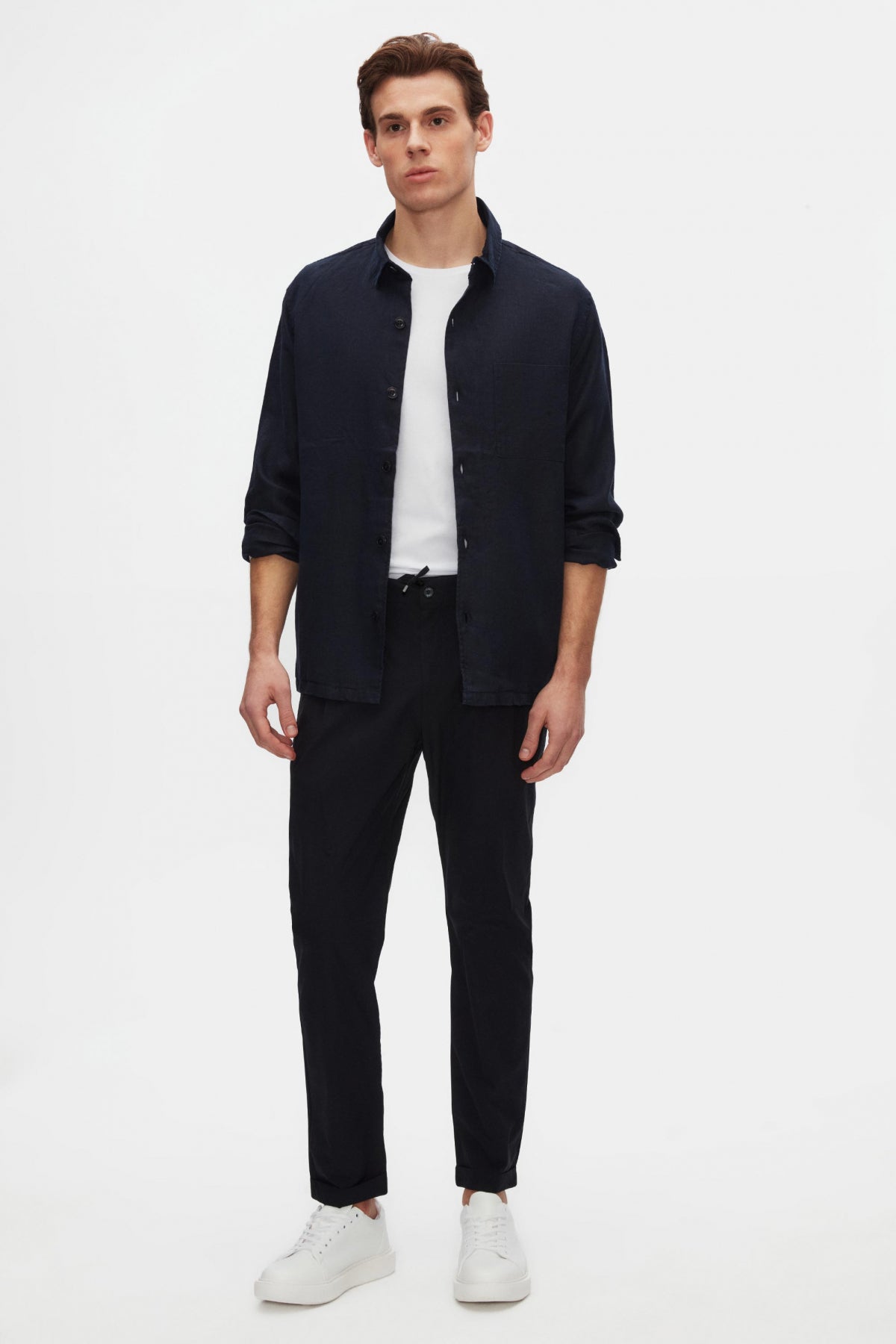 TRICOU SLIM FIT D'S DAMAT - Alb