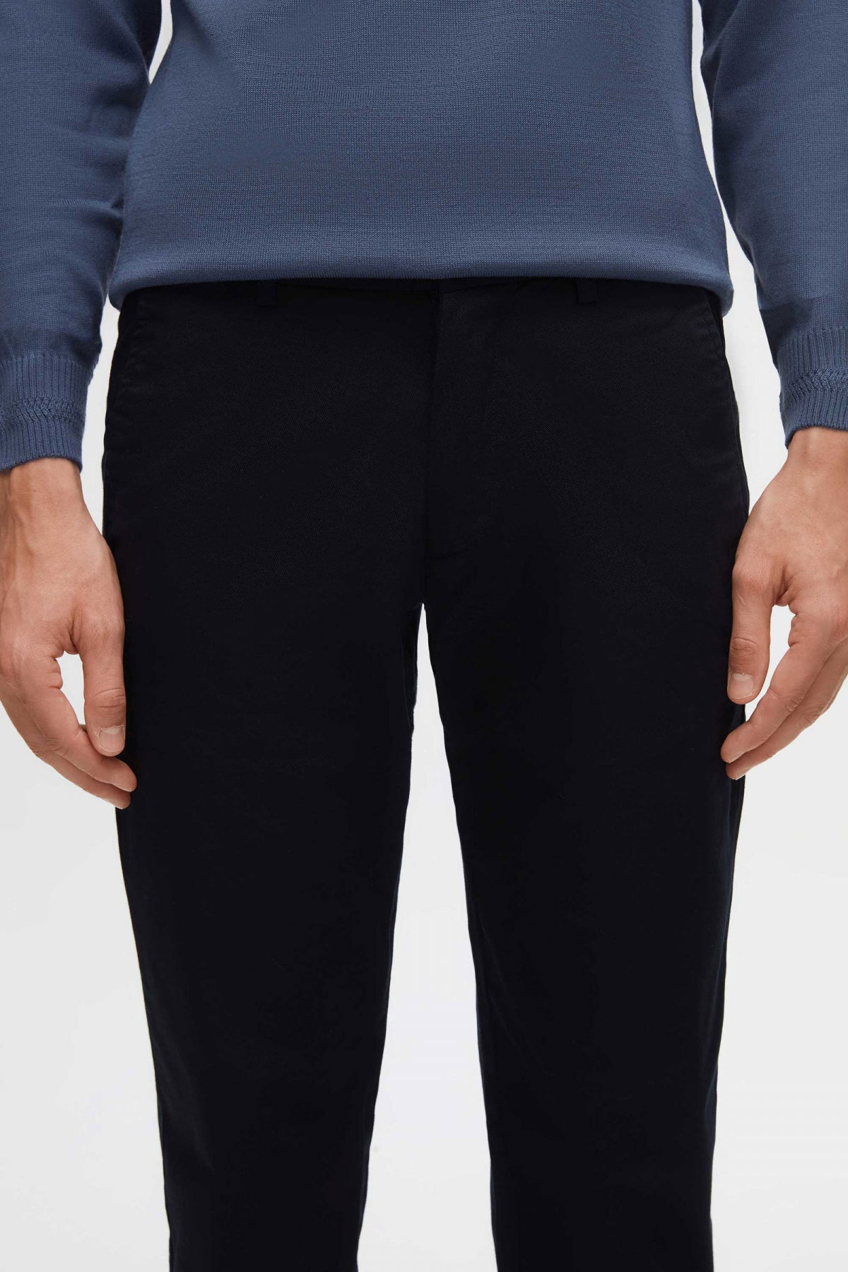 PANTALONI CHINO SLIM FIT D'S DAMAT - Bleumarin