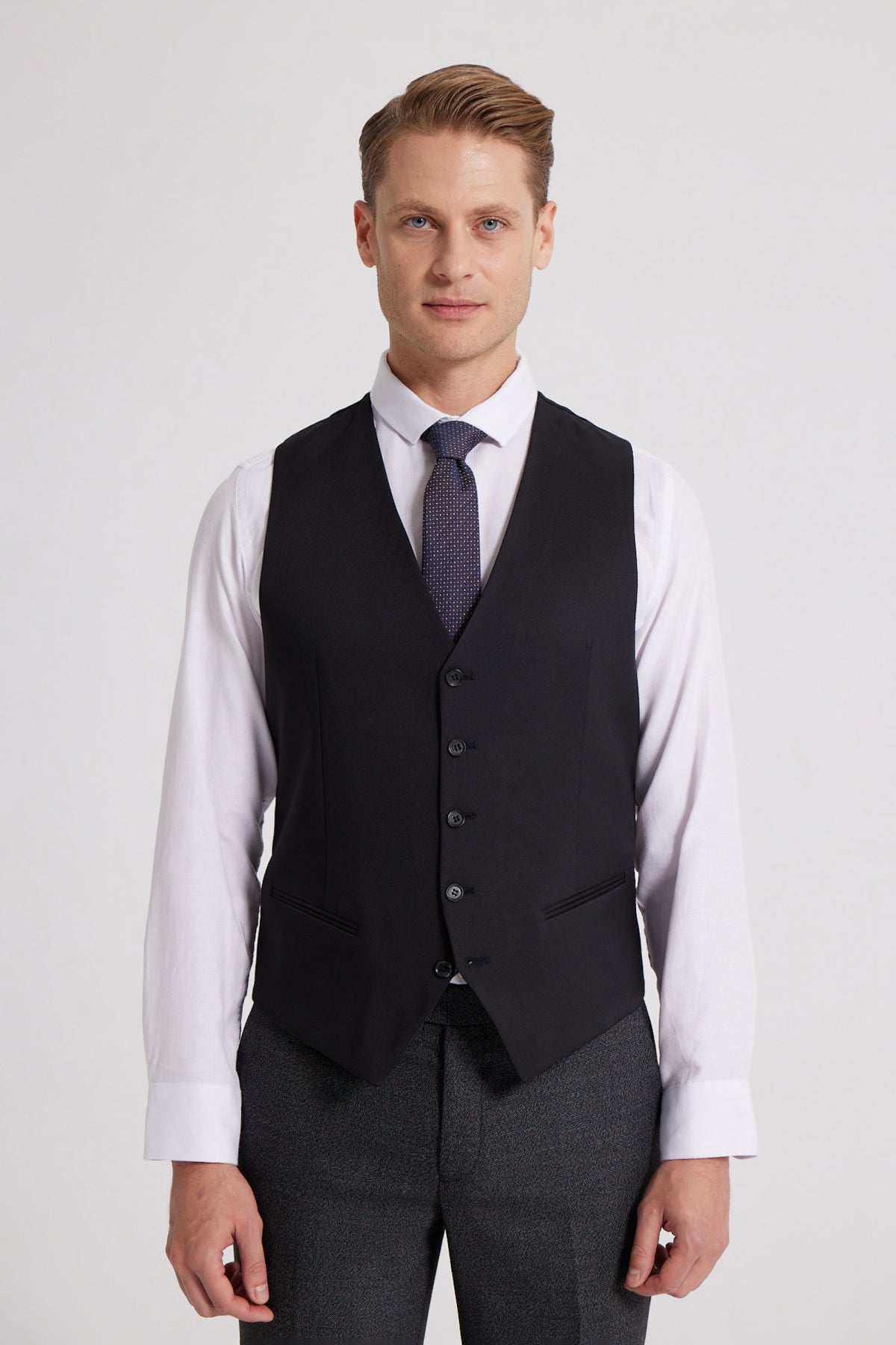 COSTUM D'S DAMAT SLIM FIT - Antracit