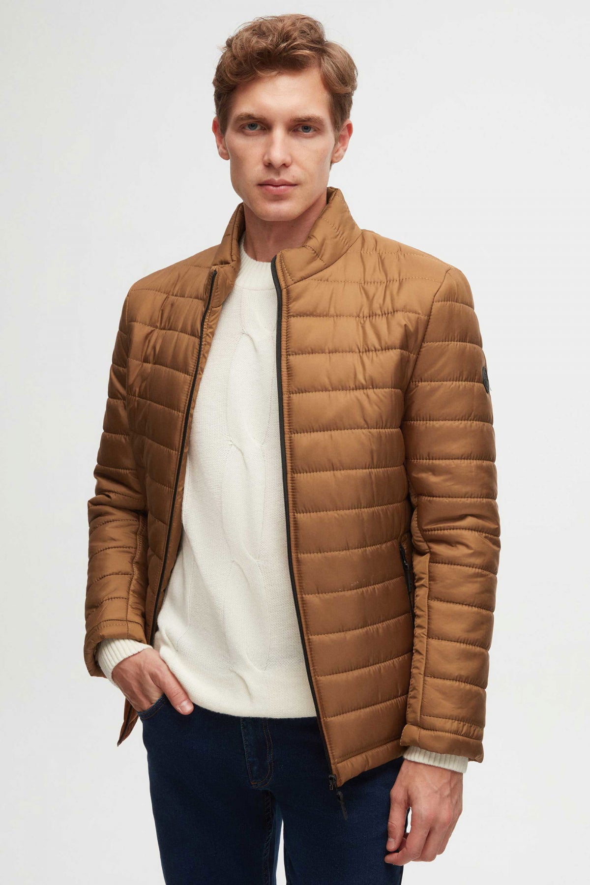 GEACA MATLASATA SLIM FIT D'S DAMAT - Portocaliu