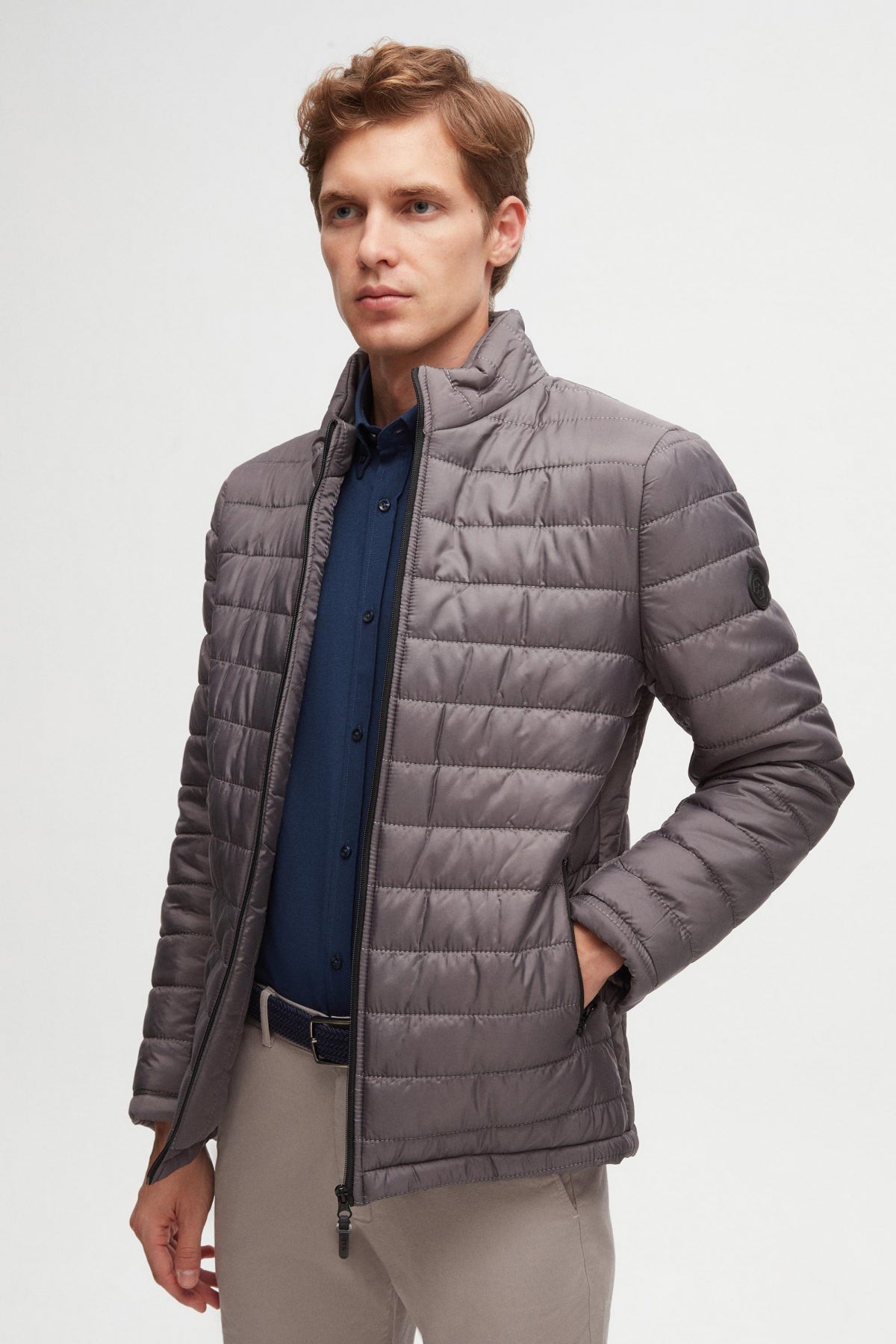 GEACA MATLASATA SLIM FIT D'S DAMAT - Gri
