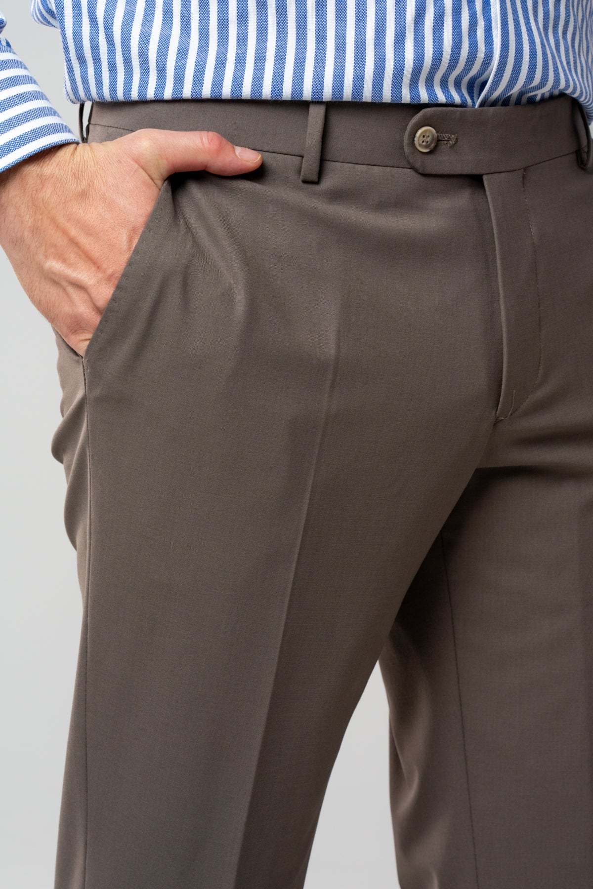 PANTALONI D'S DAMAT REGULAR FIT - Bej