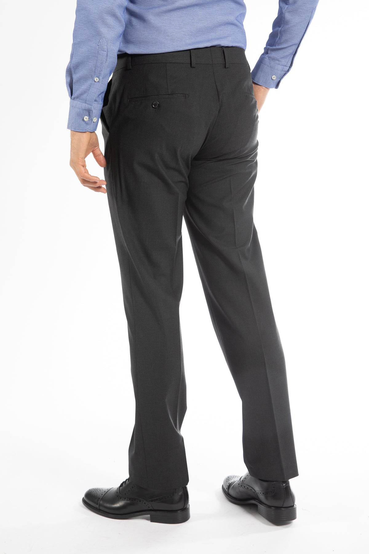 PANTALONI D'S DAMAT SLIM FIT - Antracit