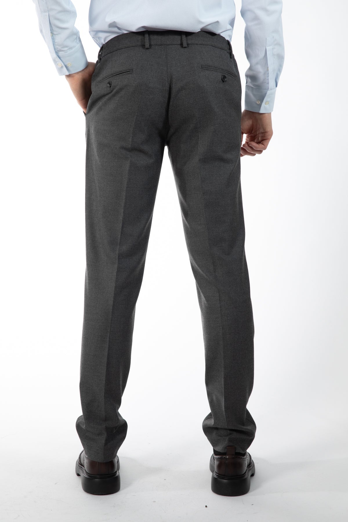 PANTALONI SLIM FIT D'S DAMAT - Antracit