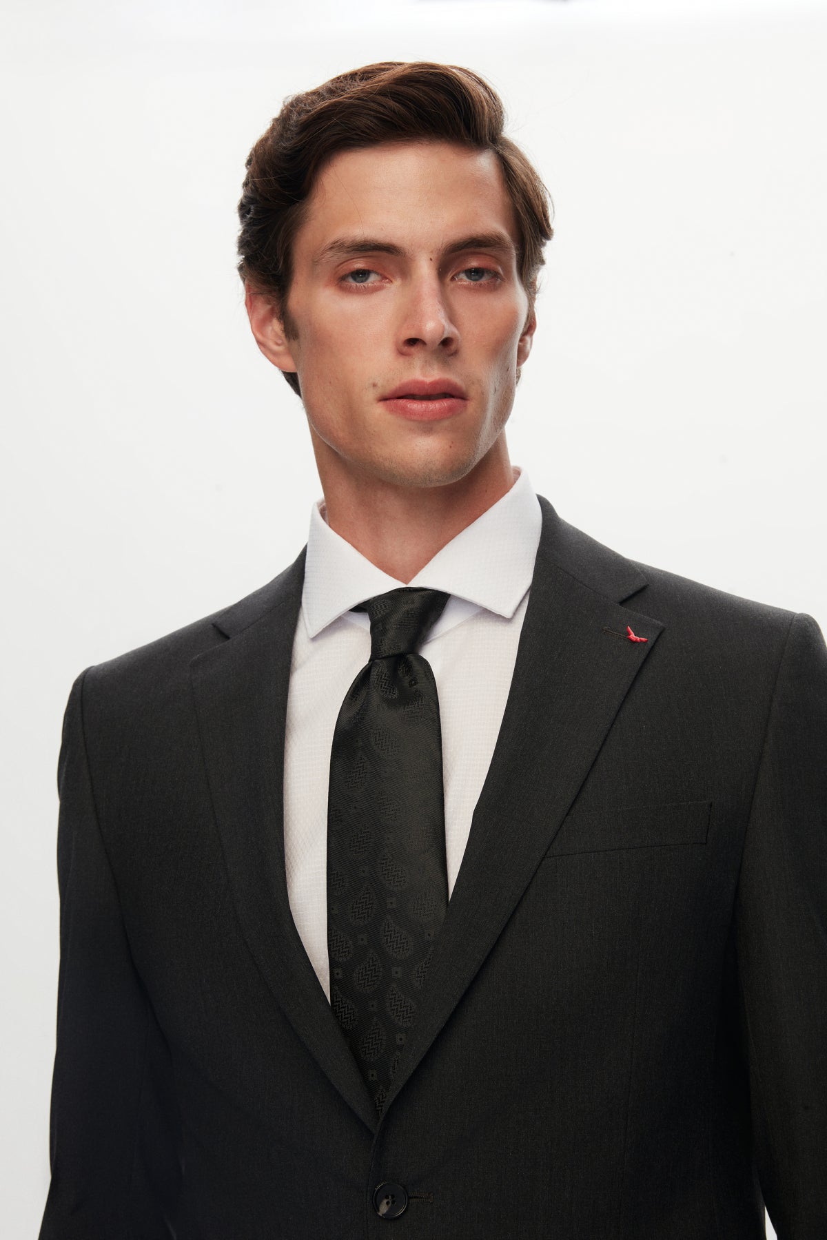 COSTUM D'S DAMAT SLIM FIT - Antracit