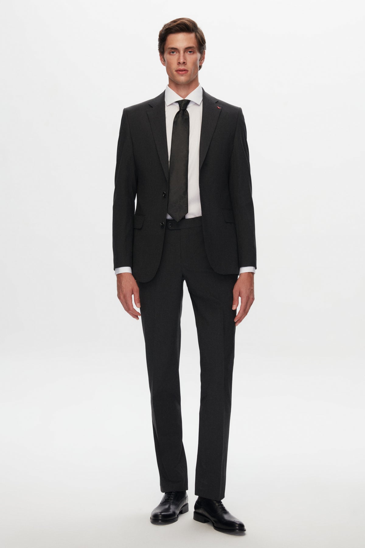 COSTUM D'S DAMAT SLIM FIT - Antracit