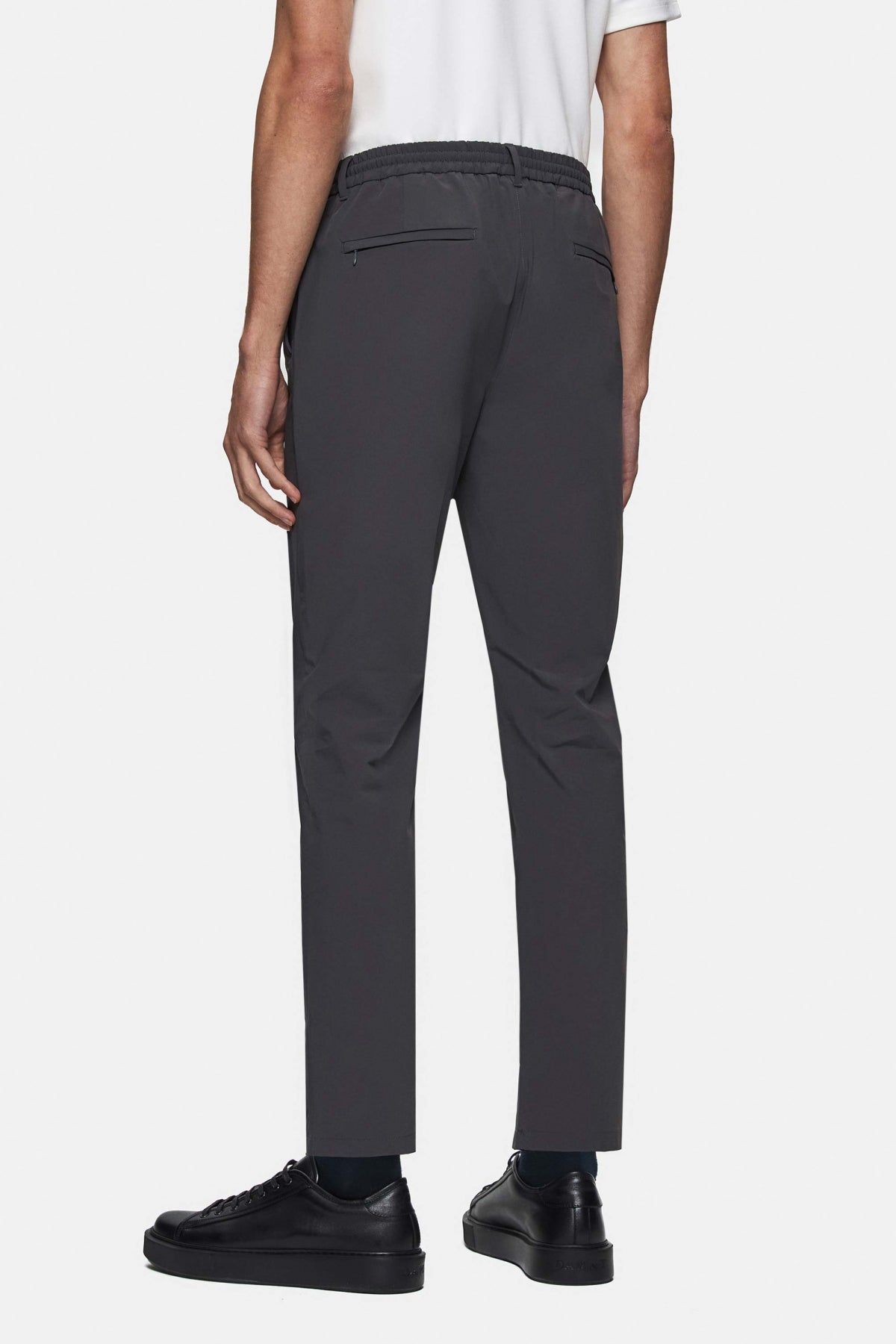 PANTALONI CASUAL SLIM FIT D'S DAMAT - Antracit