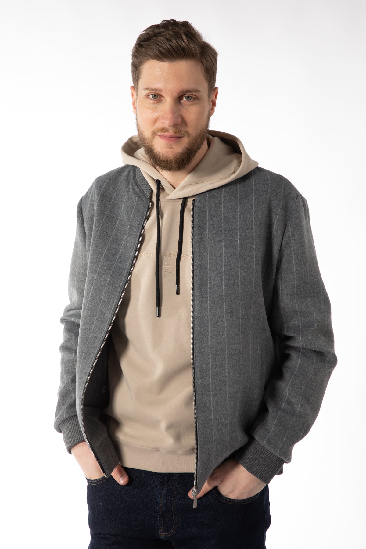 GEACA REGULAR FIT D'S DAMAT - Antracit