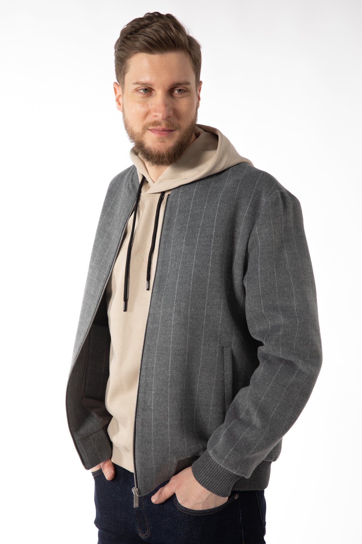 GEACA REGULAR FIT D'S DAMAT - Antracit