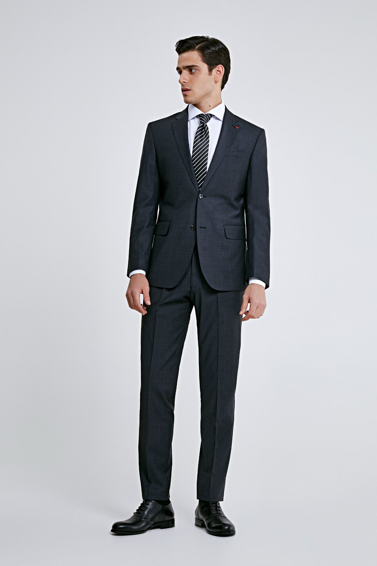 COSTUM D'S DAMAT SLIM FIT - Antracit