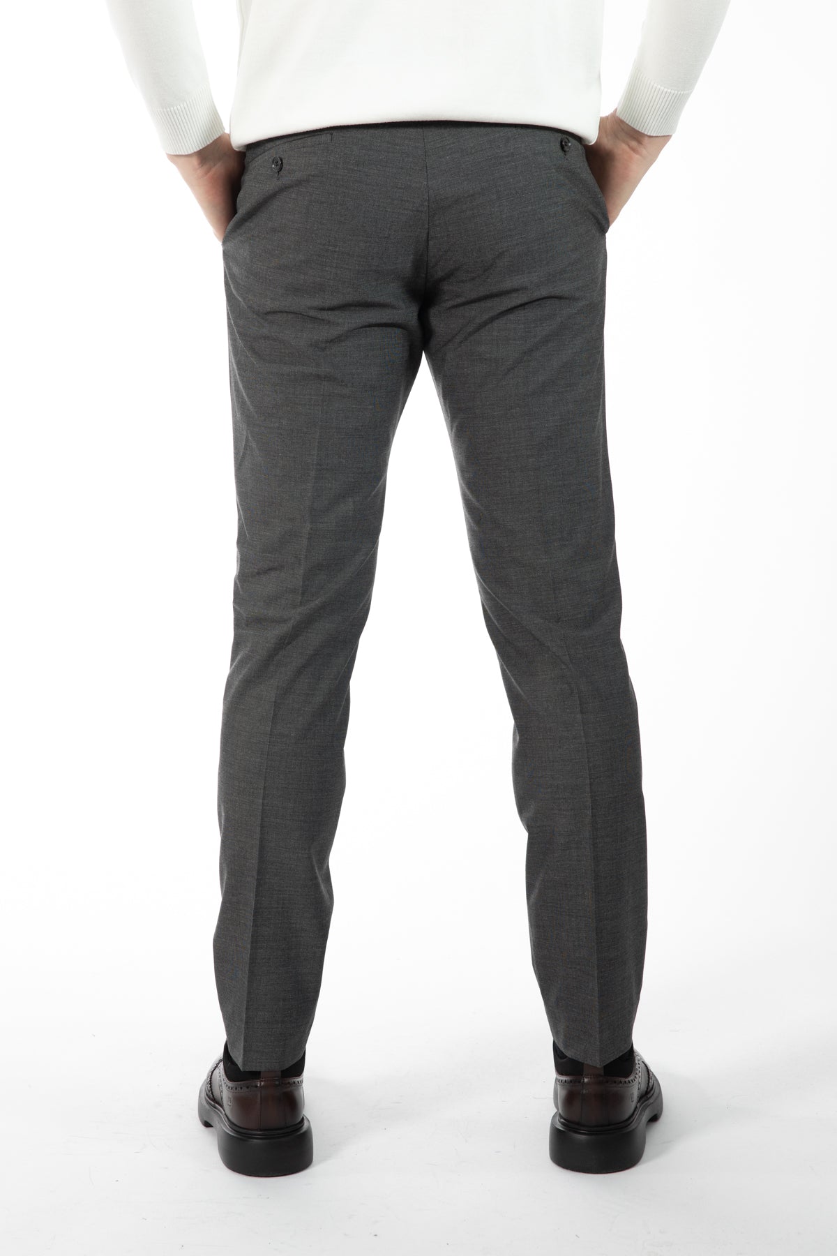 PANTALONI SLIM FIT D'S DAMAT - Antracit