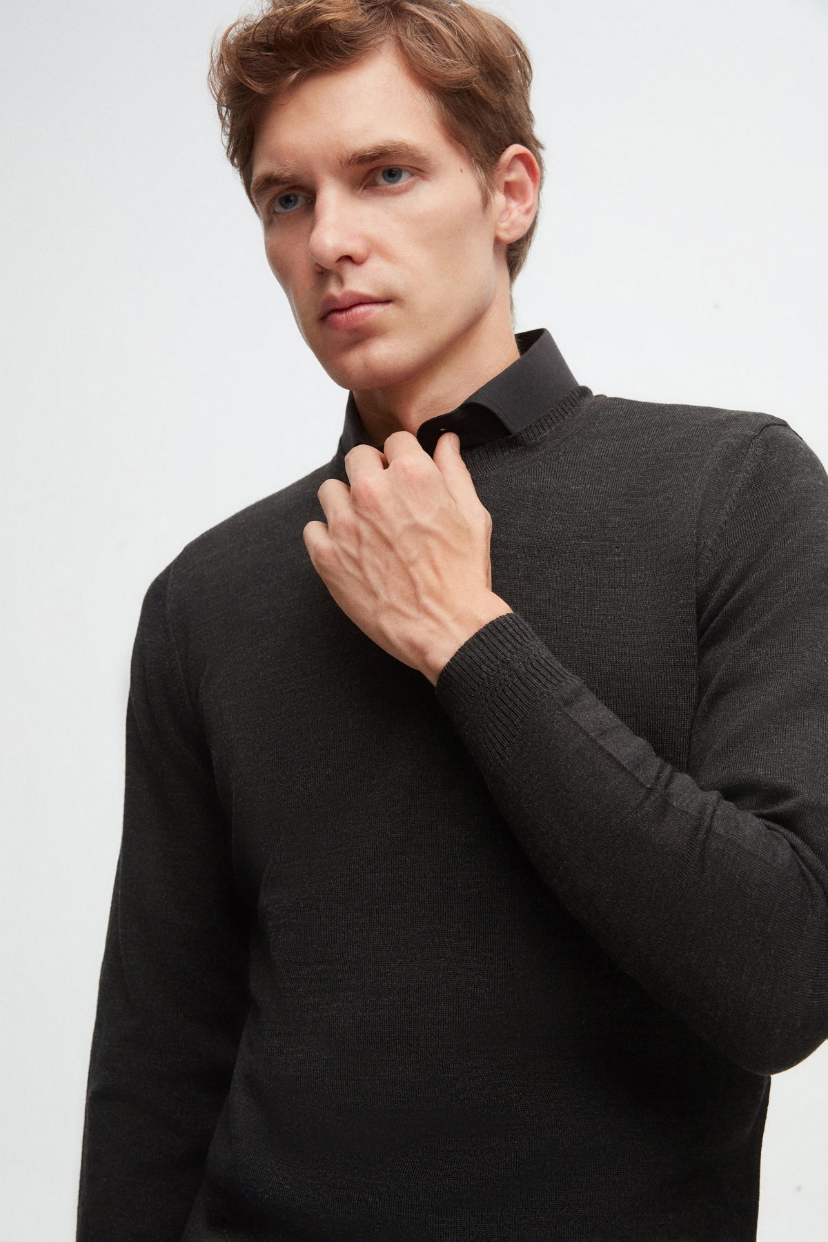 PULOVER REGULAR FIT D'S DAMAT - Antracit