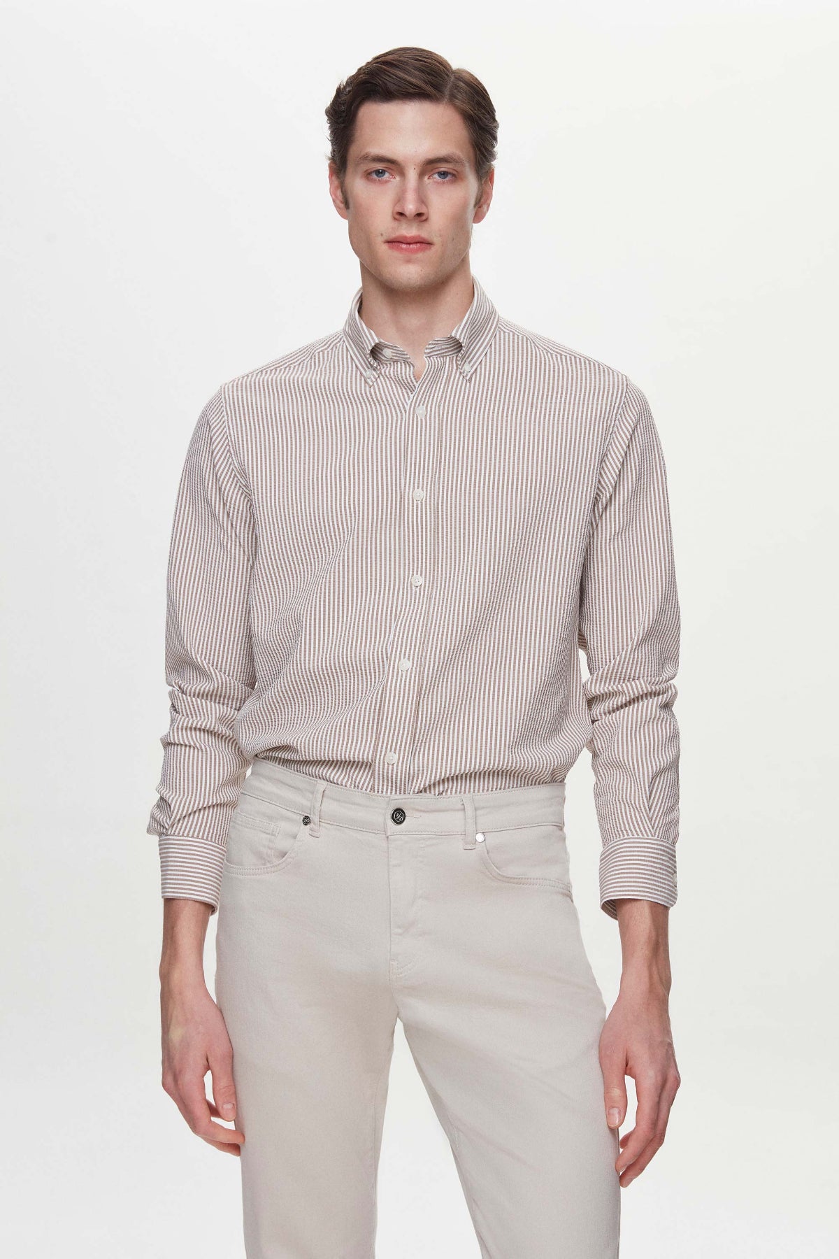 CAMASA CU DUNGI REGULAR FIT D'S DAMAT - Bej