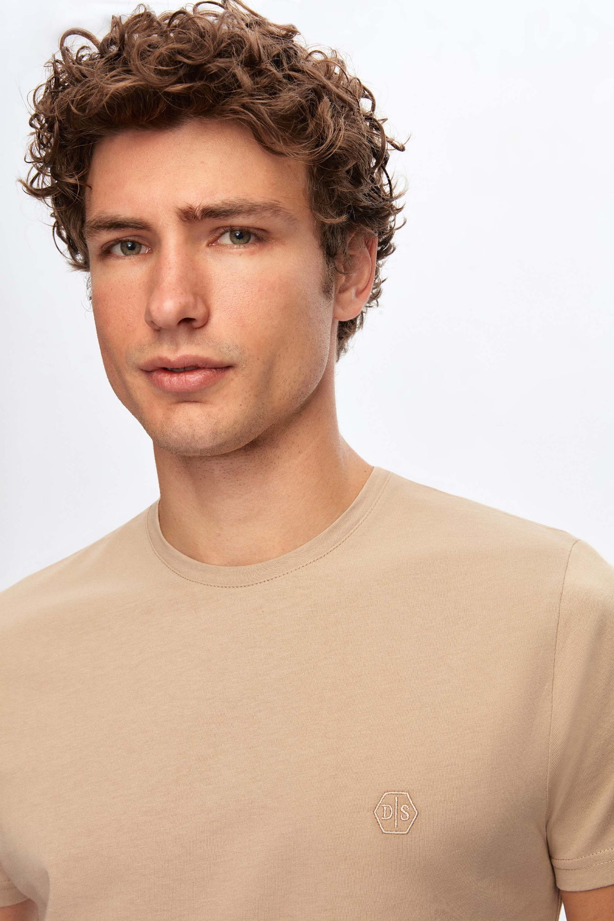 TRICOU SLIM FIT D'S DAMAT - Bej