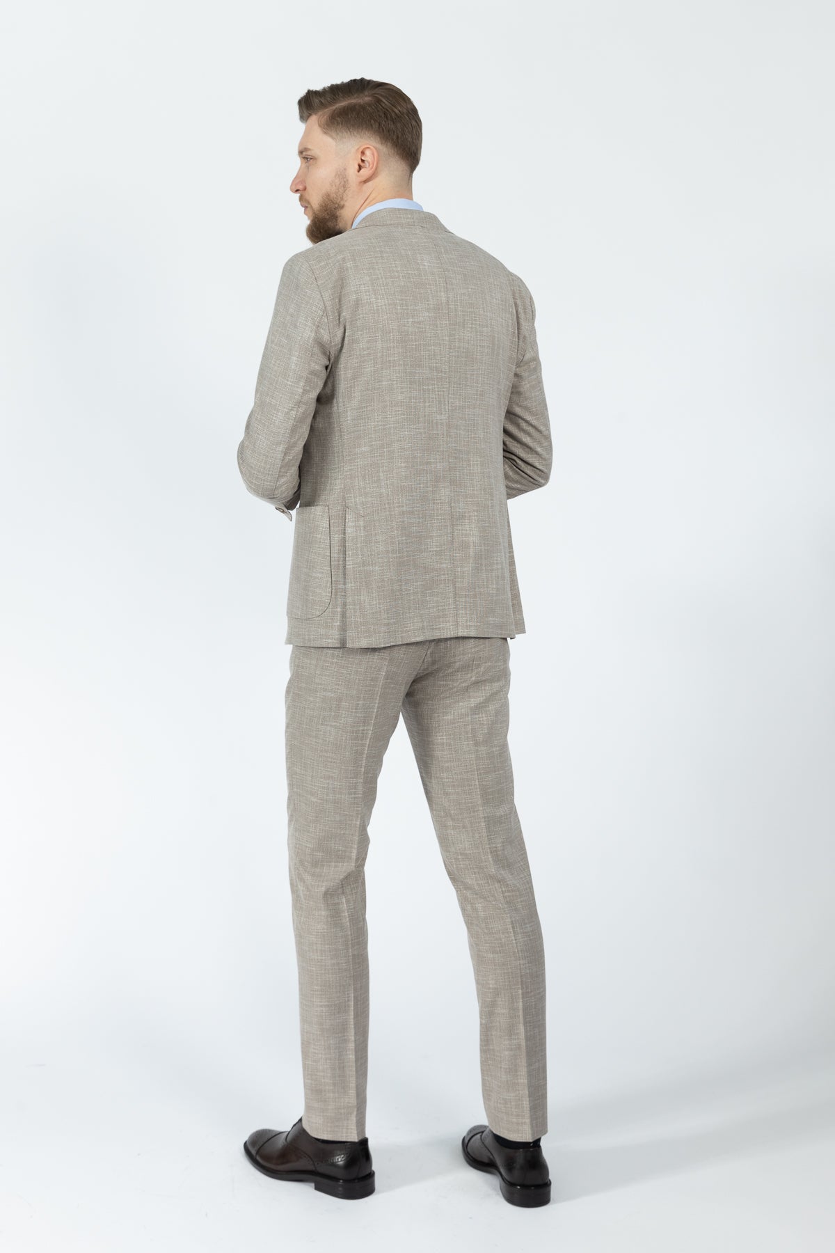 COSTUM CU VESTA SLIM FIT D'S DAMAT - Bej