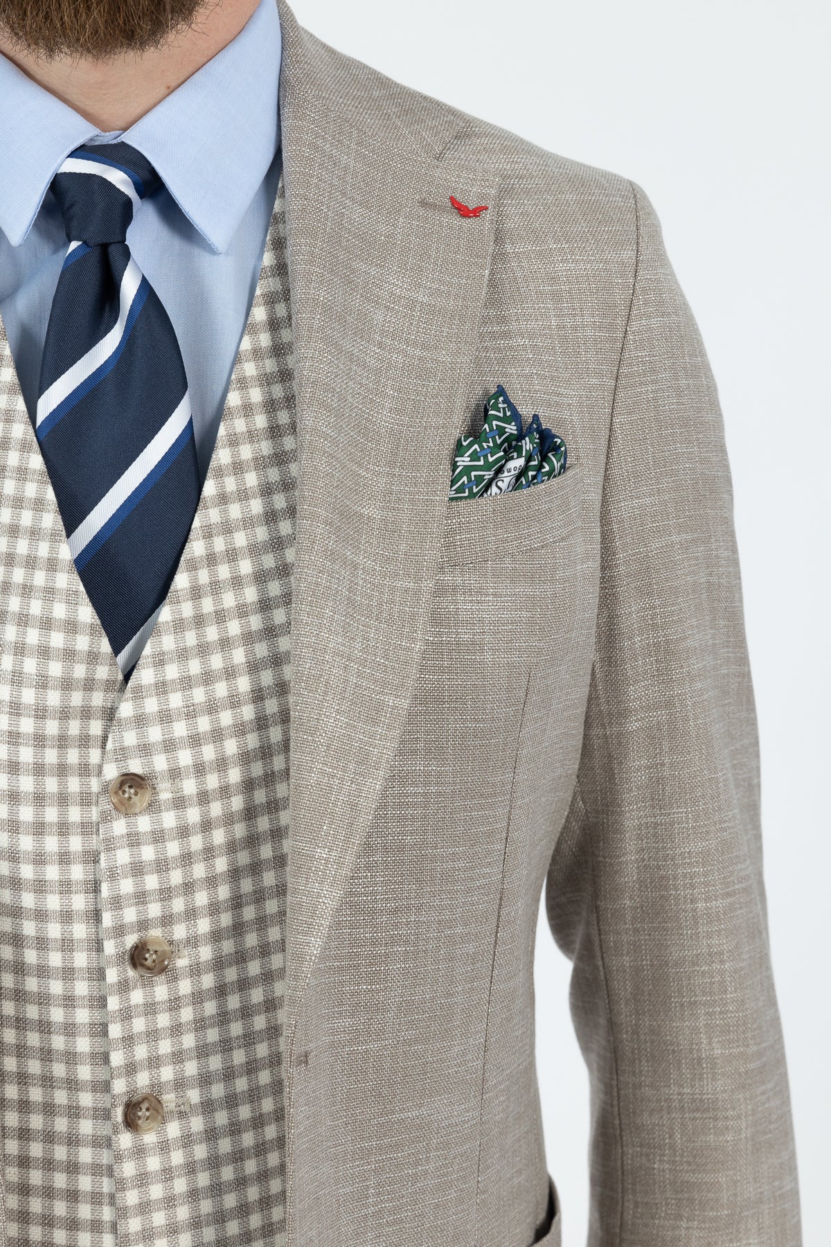 COSTUM CU VESTA SLIM FIT D'S DAMAT - Bej