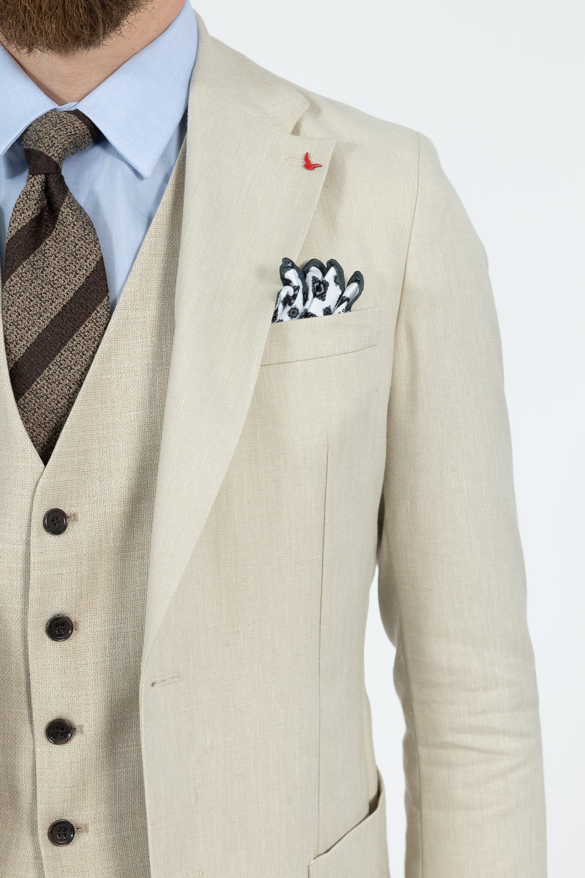 COSTUM CU VESTA SLIM FIT D'S DAMAT - Bej