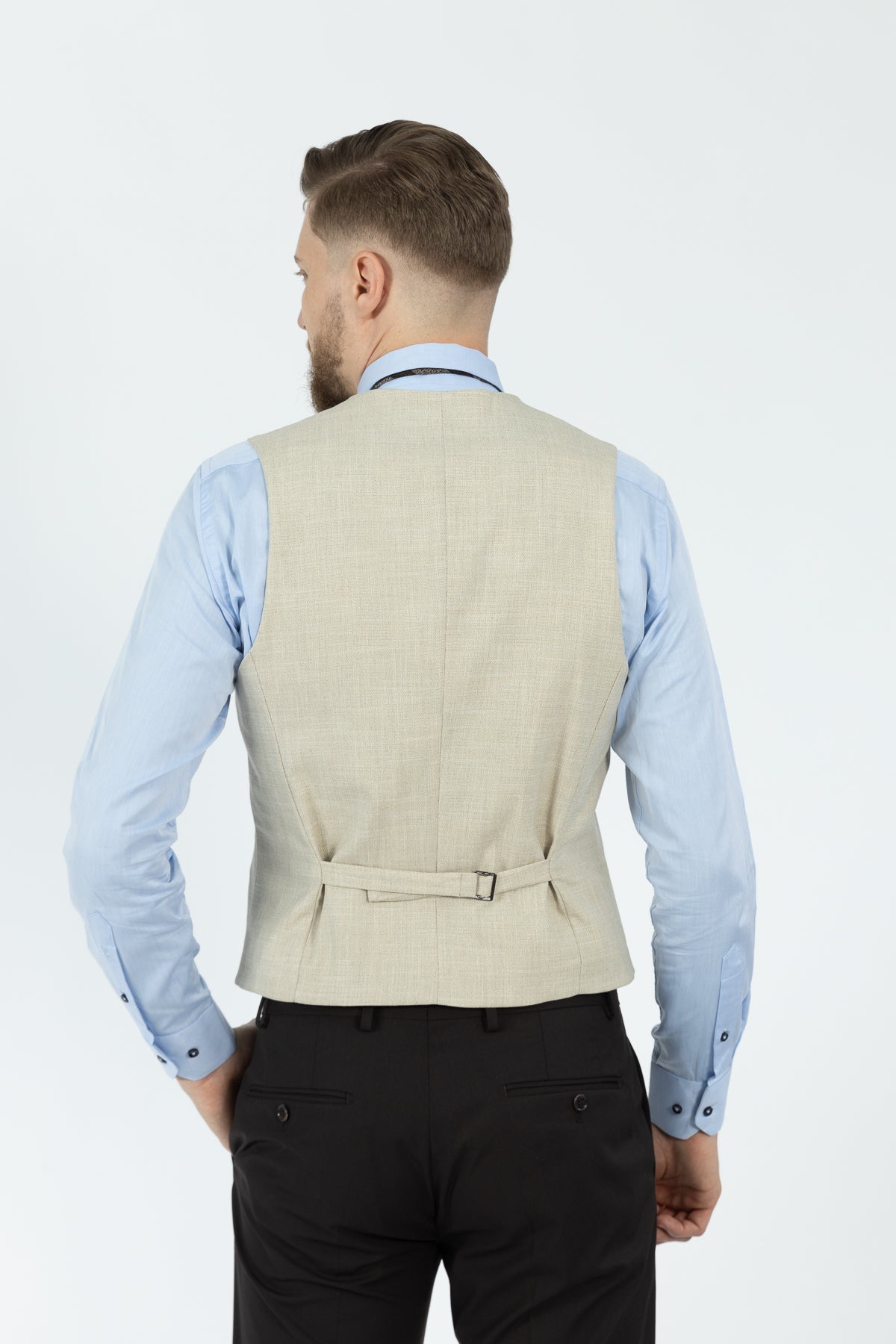 COSTUM CU VESTA SLIM FIT D'S DAMAT - Bej