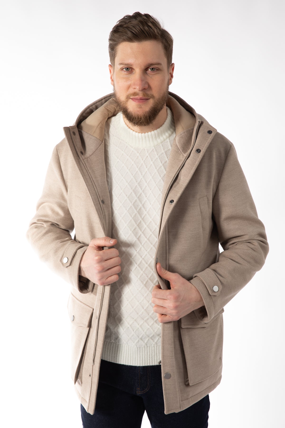 GEACA REGULAR FIT DAMAT - Bej