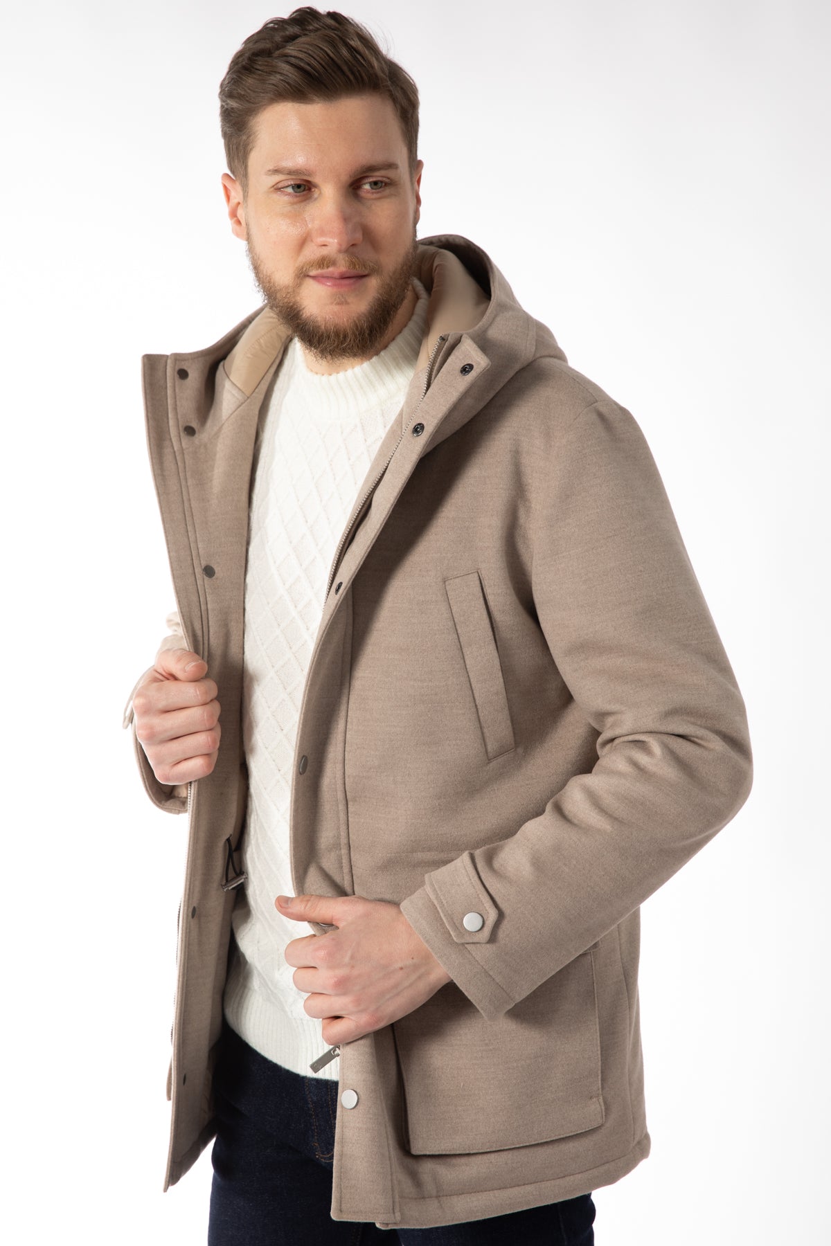 GEACA REGULAR FIT DAMAT - Bej