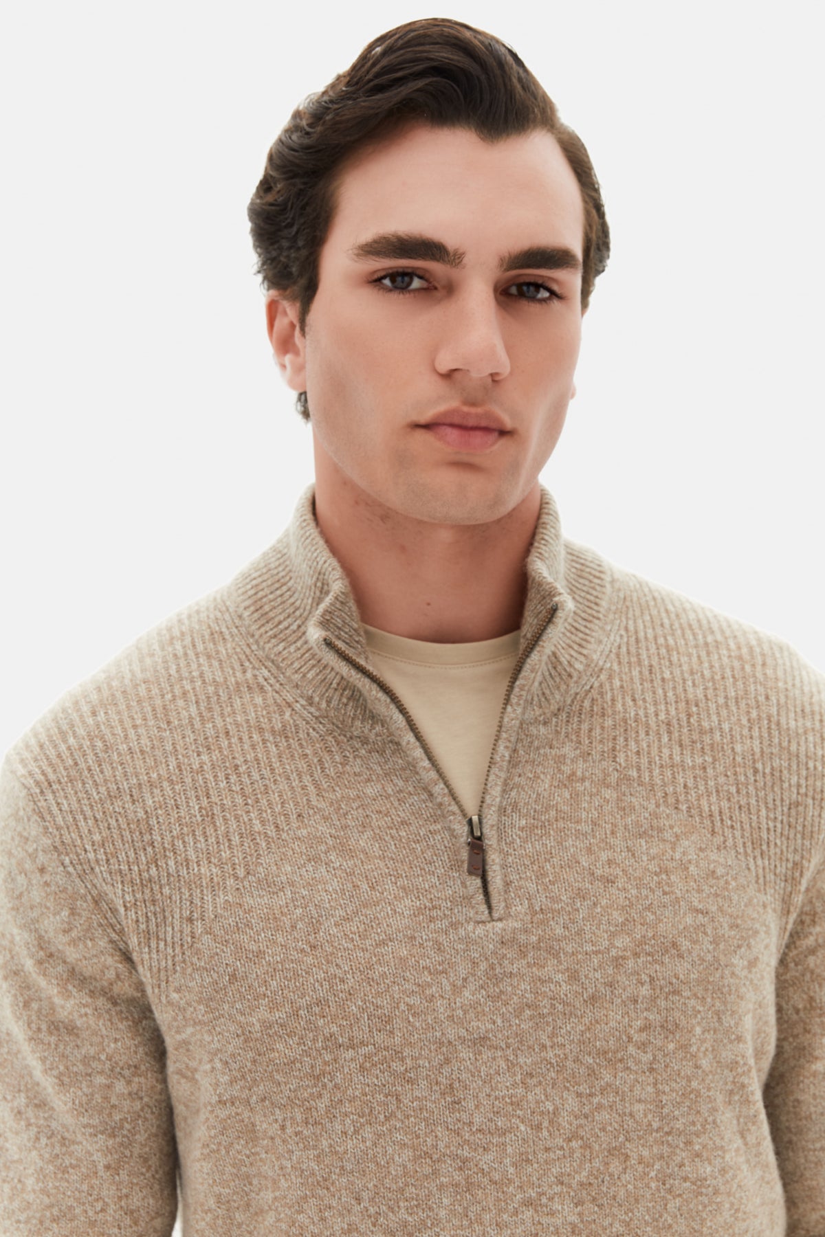 PULOVER REGULAR FIT D'S DAMAT - Bej