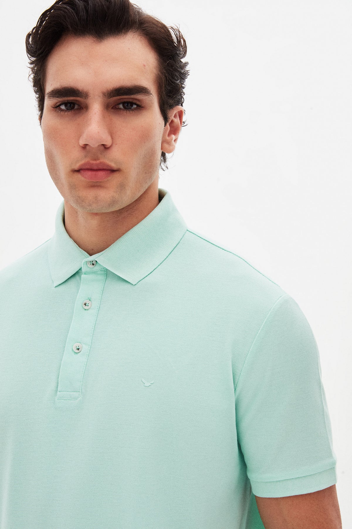 TRICOU REGULAR FIT D'S DAMAT - Mentă Bio