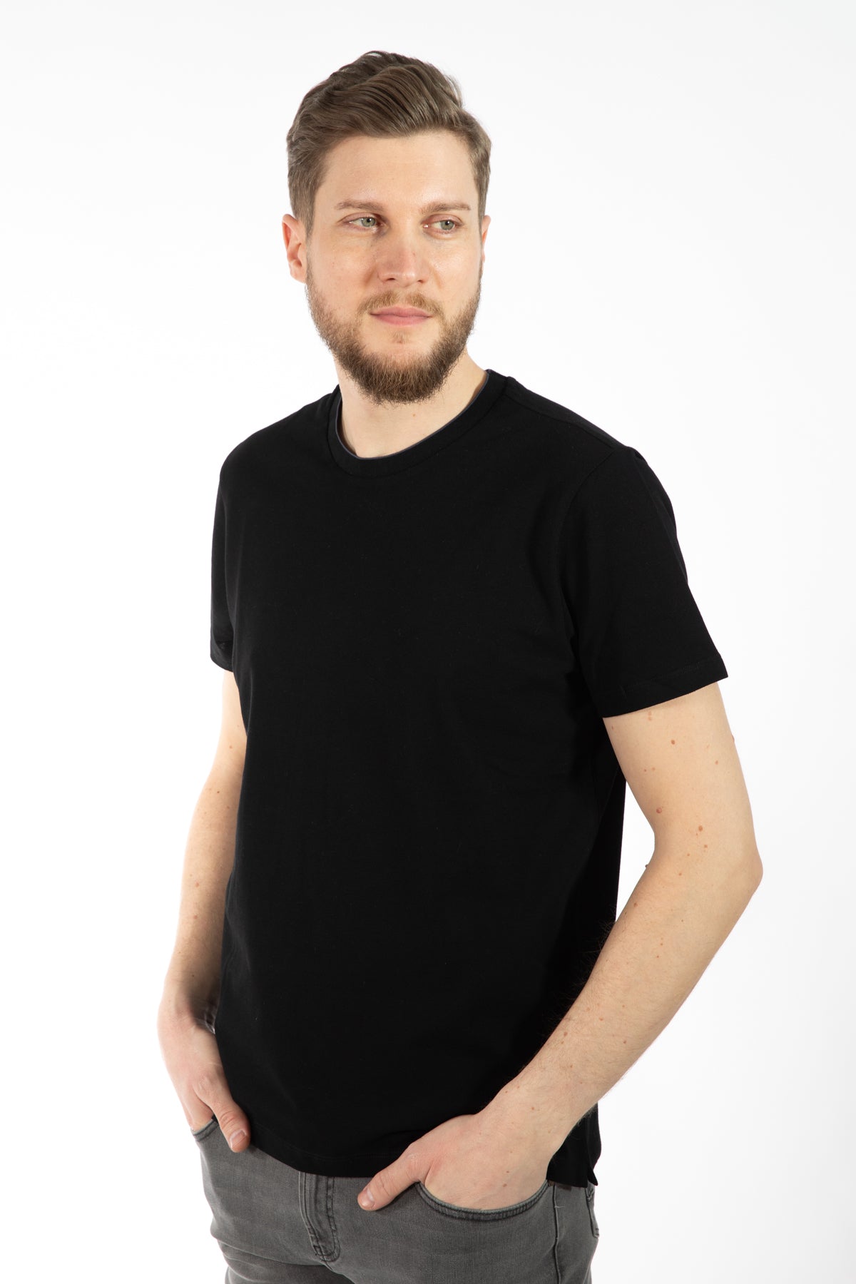 TRICOU REGULAR FIT D'S DAMAT - Negru