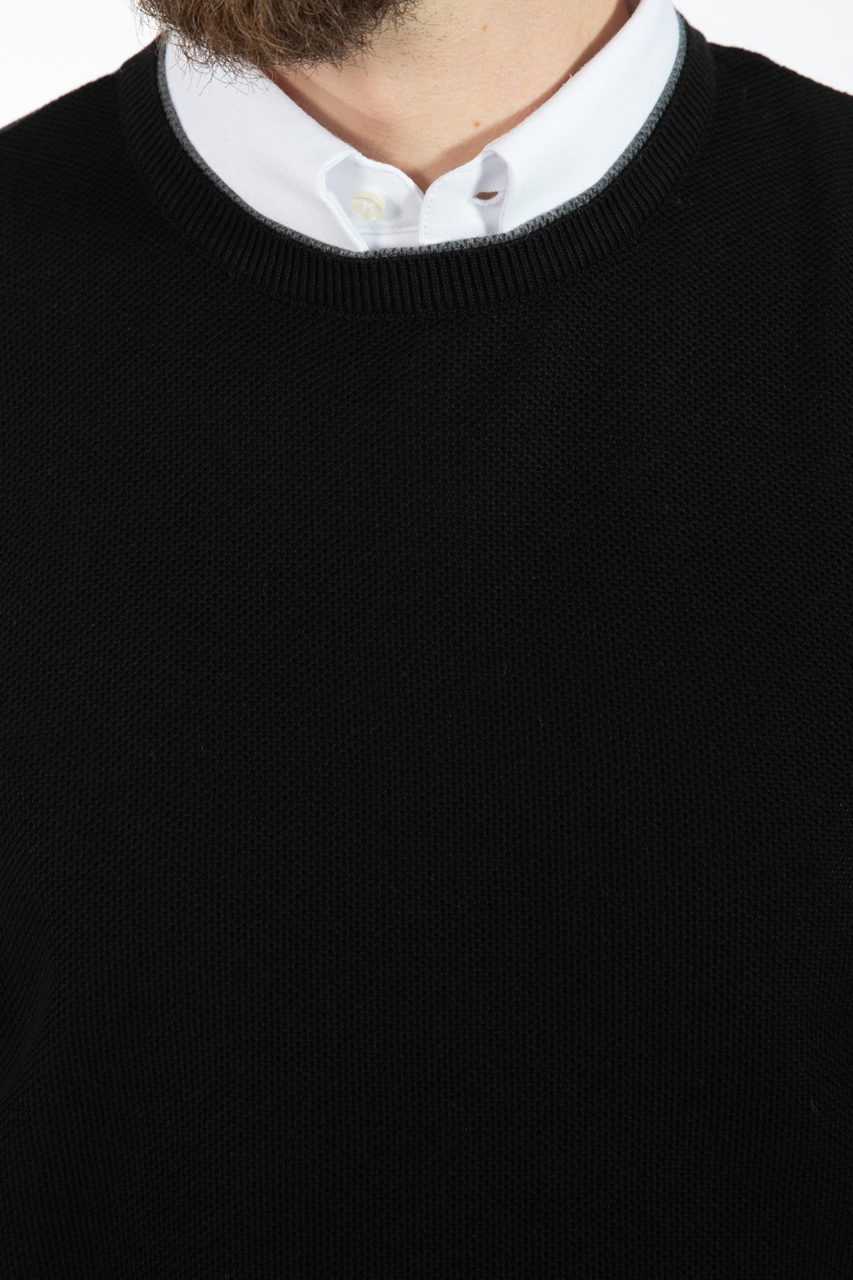 PULOVER REGULAR FIT D'S DAMAT - Negru