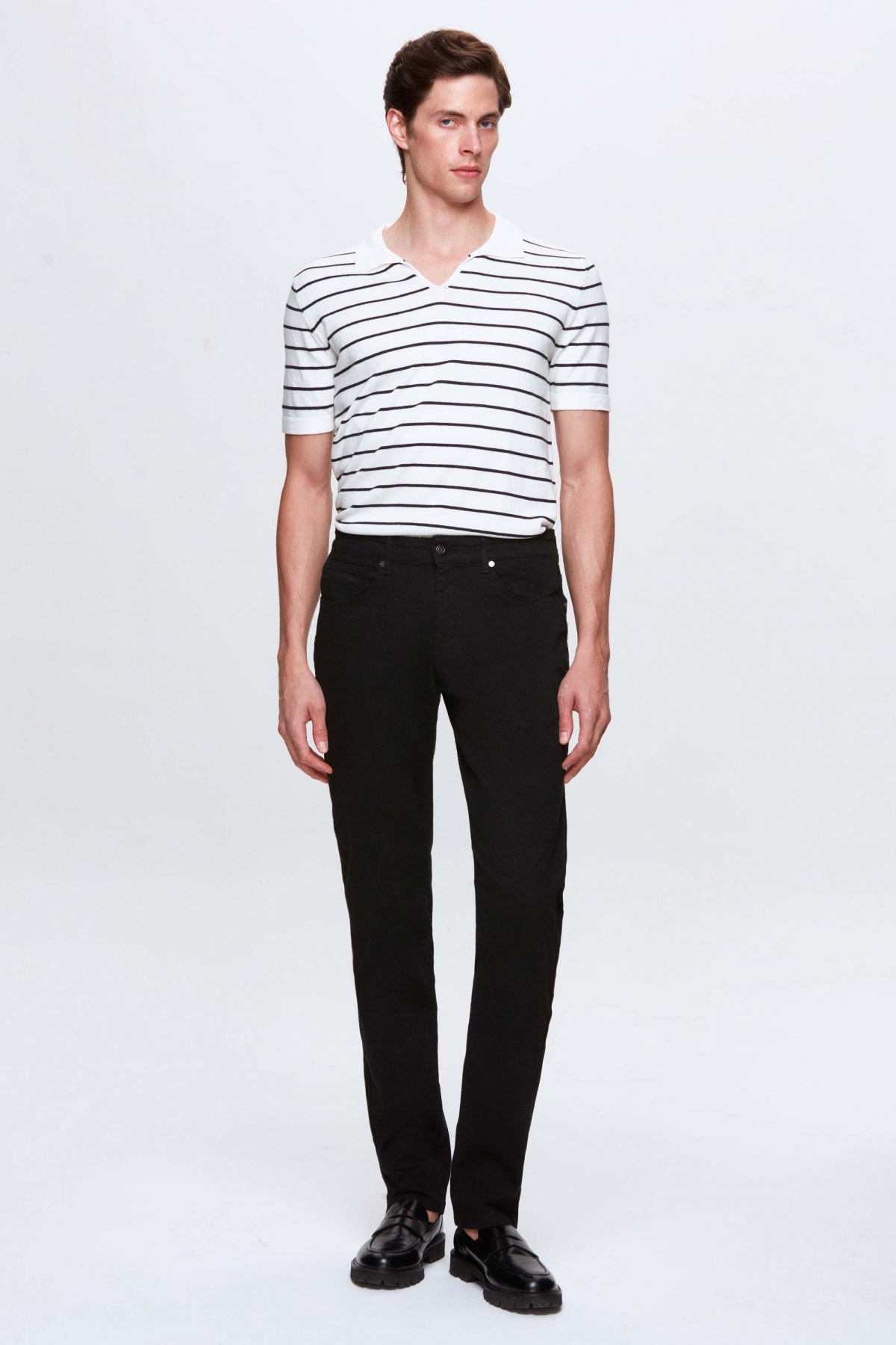 PANTALONI CASUAL SLIM FIT D'S DAMAT - Negru