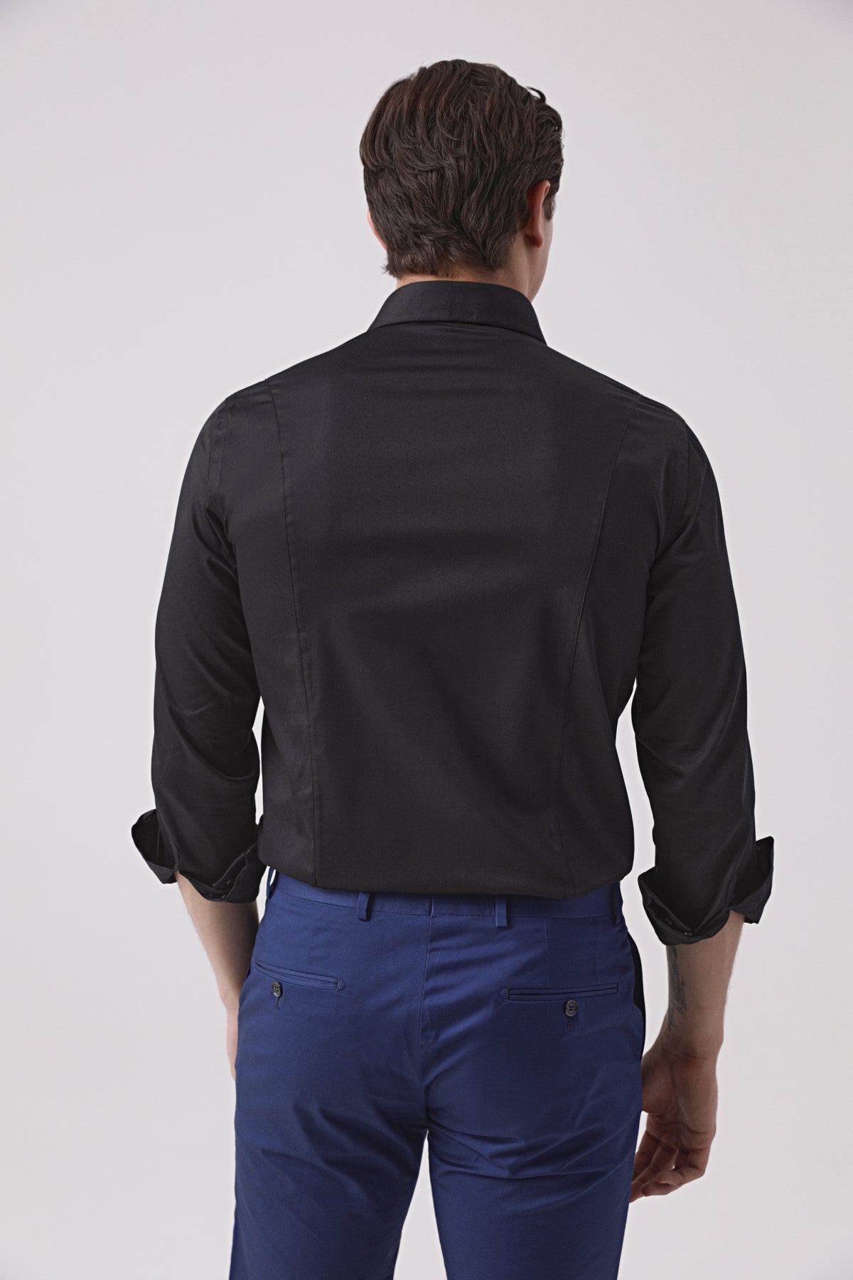 CAMASA D'S DAMAT SLIM FIT - Negru
