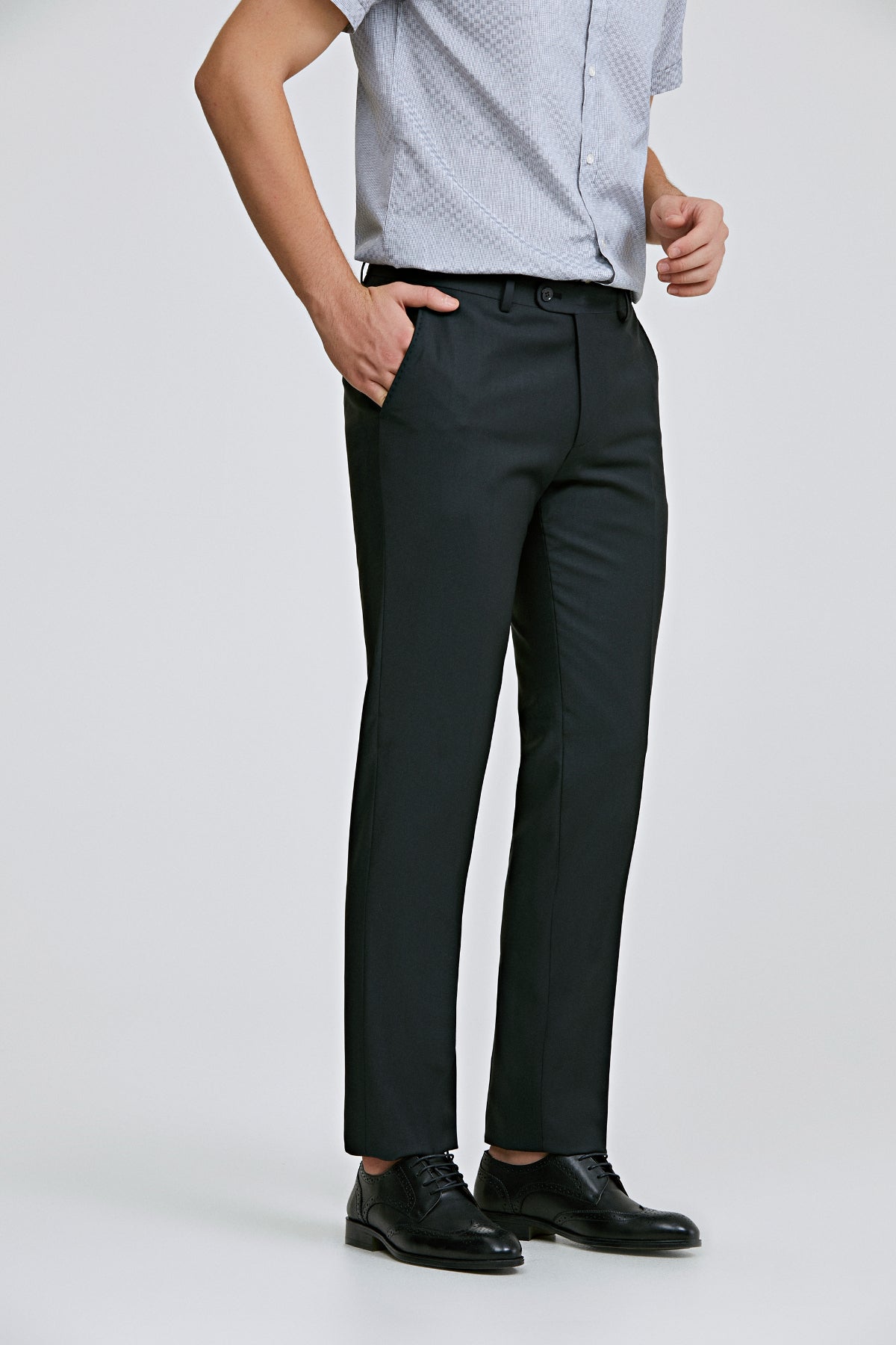 PANTALONI D'S DAMAT SLIM FIT - Negru