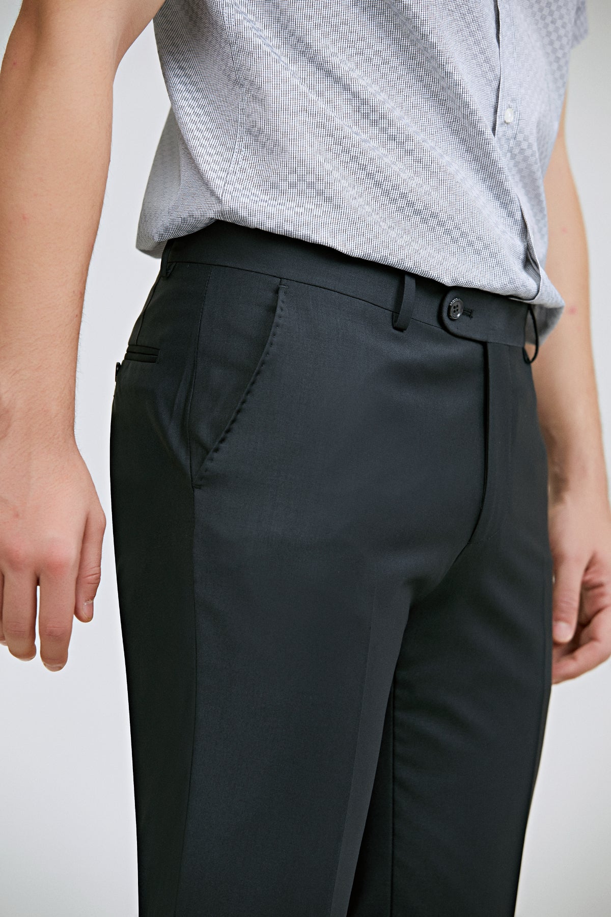PANTALONI D'S DAMAT SLIM FIT - Negru