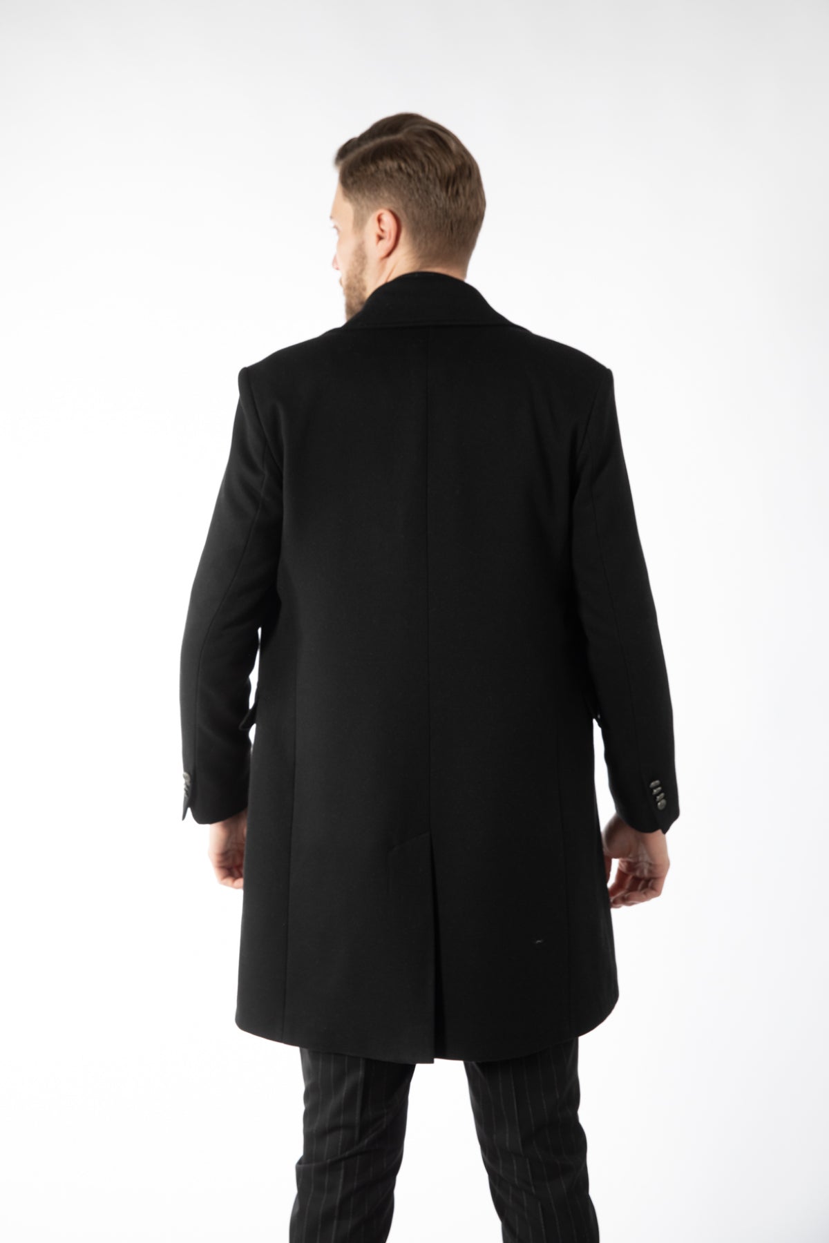 PALTON SLIM FIT D'S DAMAT - Negru