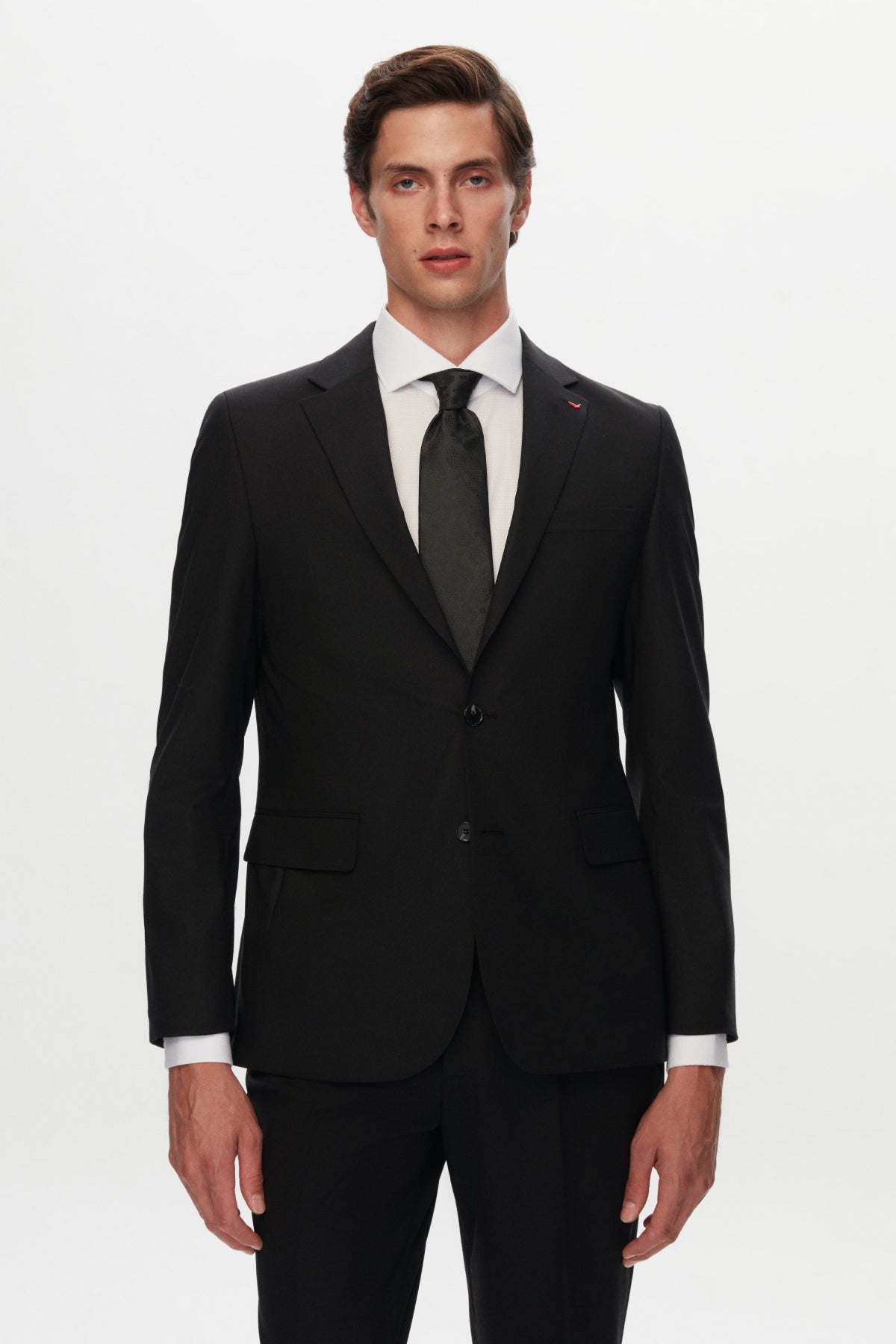 COSTUM D'S DAMAT SLIM FIT - Negru