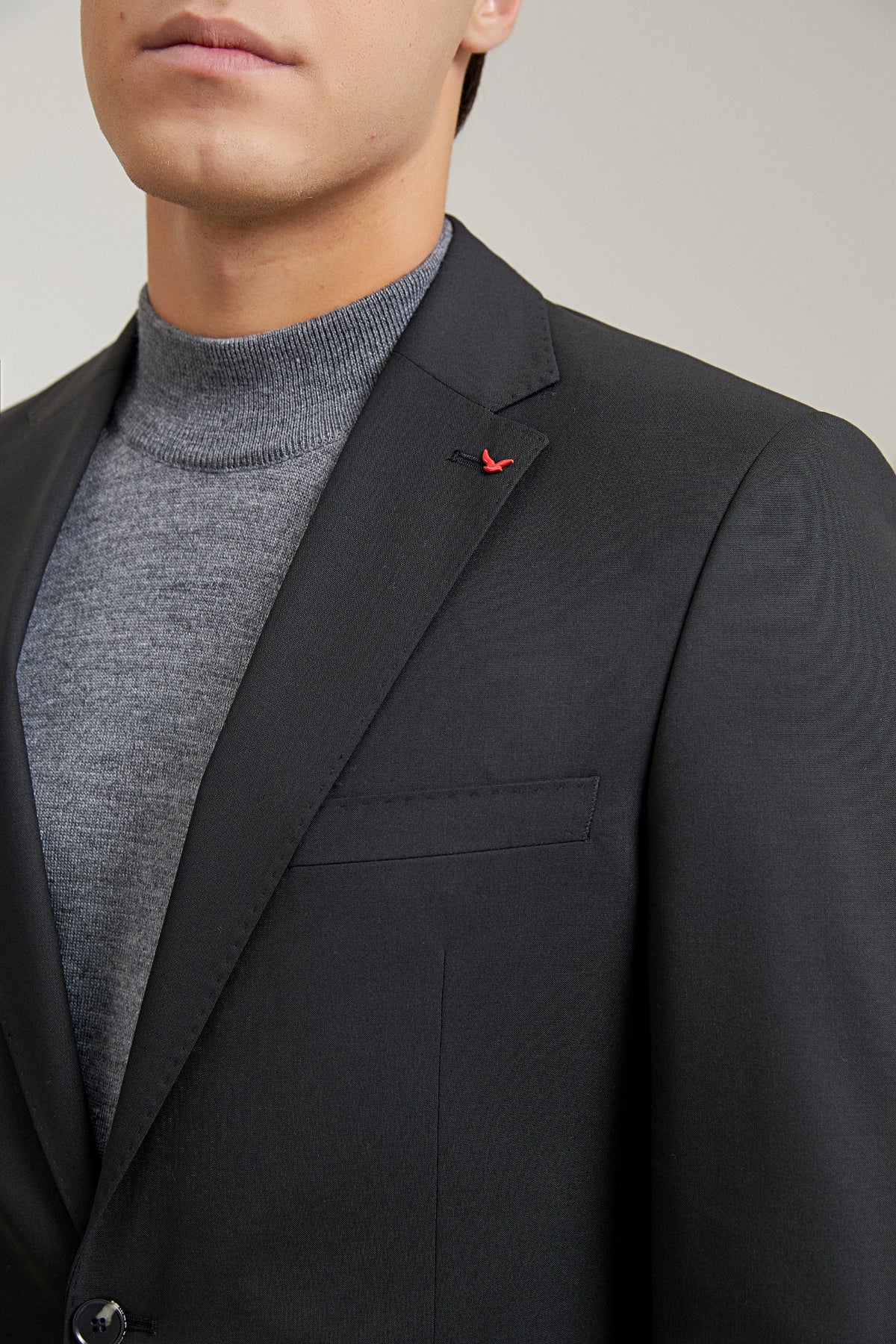COSTUM D'S DAMAT SLIM FIT - Negru