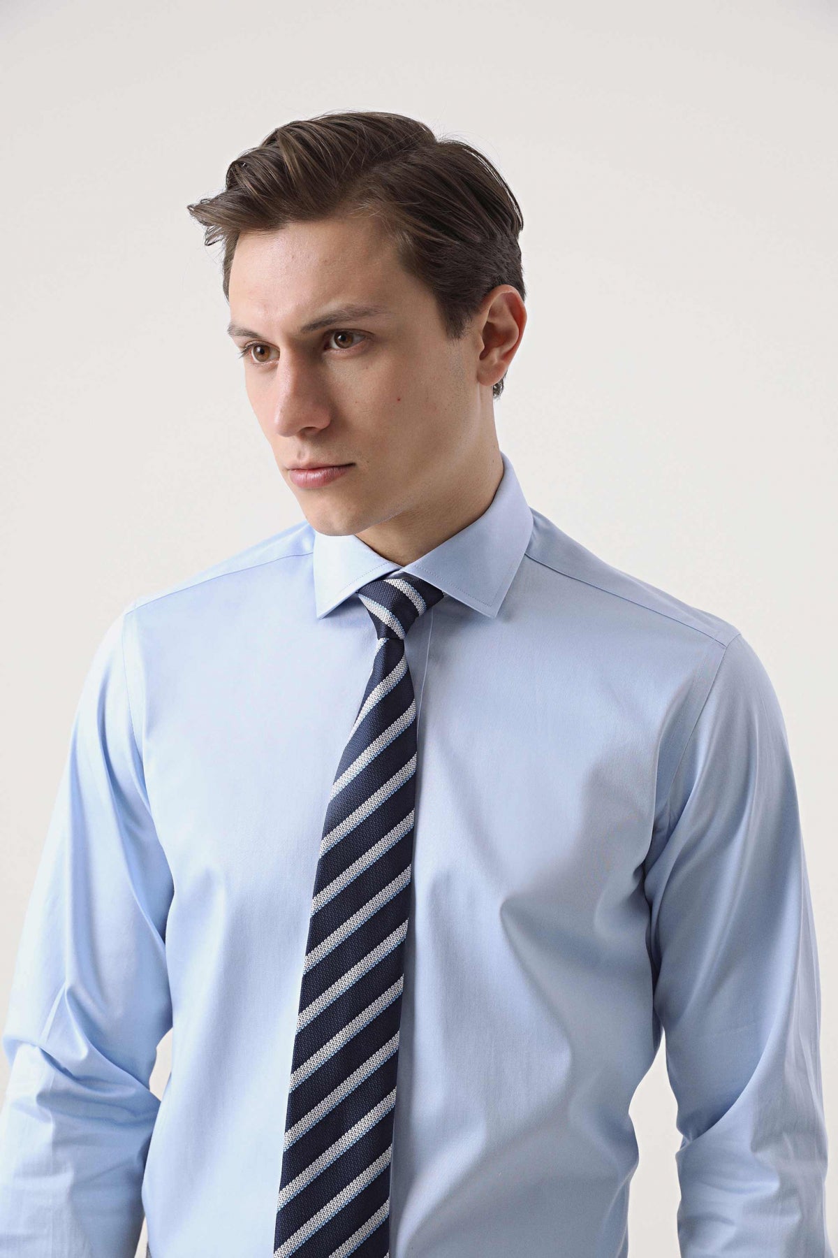 CAMASA CU BUTONI D'S DAMAT REGULAR FIT - Bleu