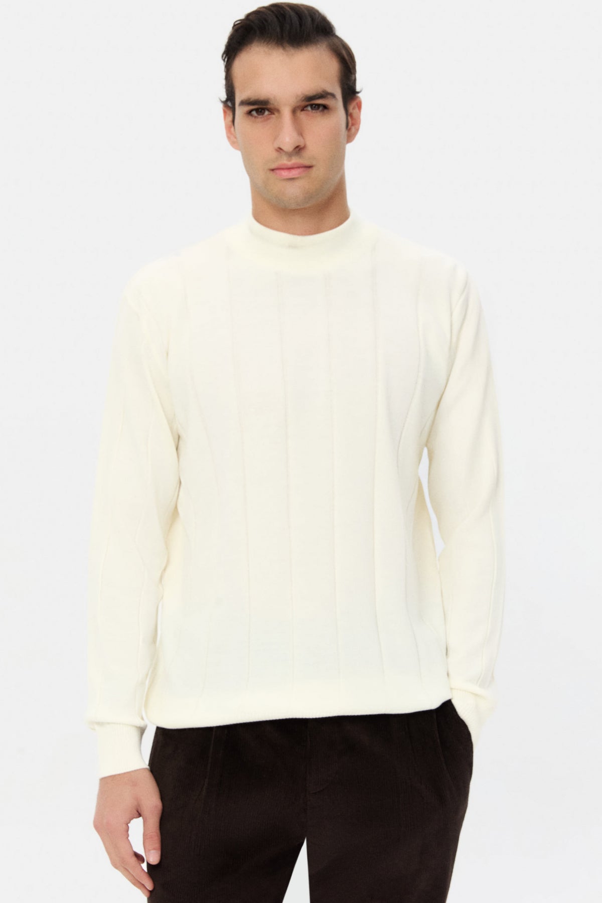 PULOVER REGULAR FIT D'S DAMAT - Ecru