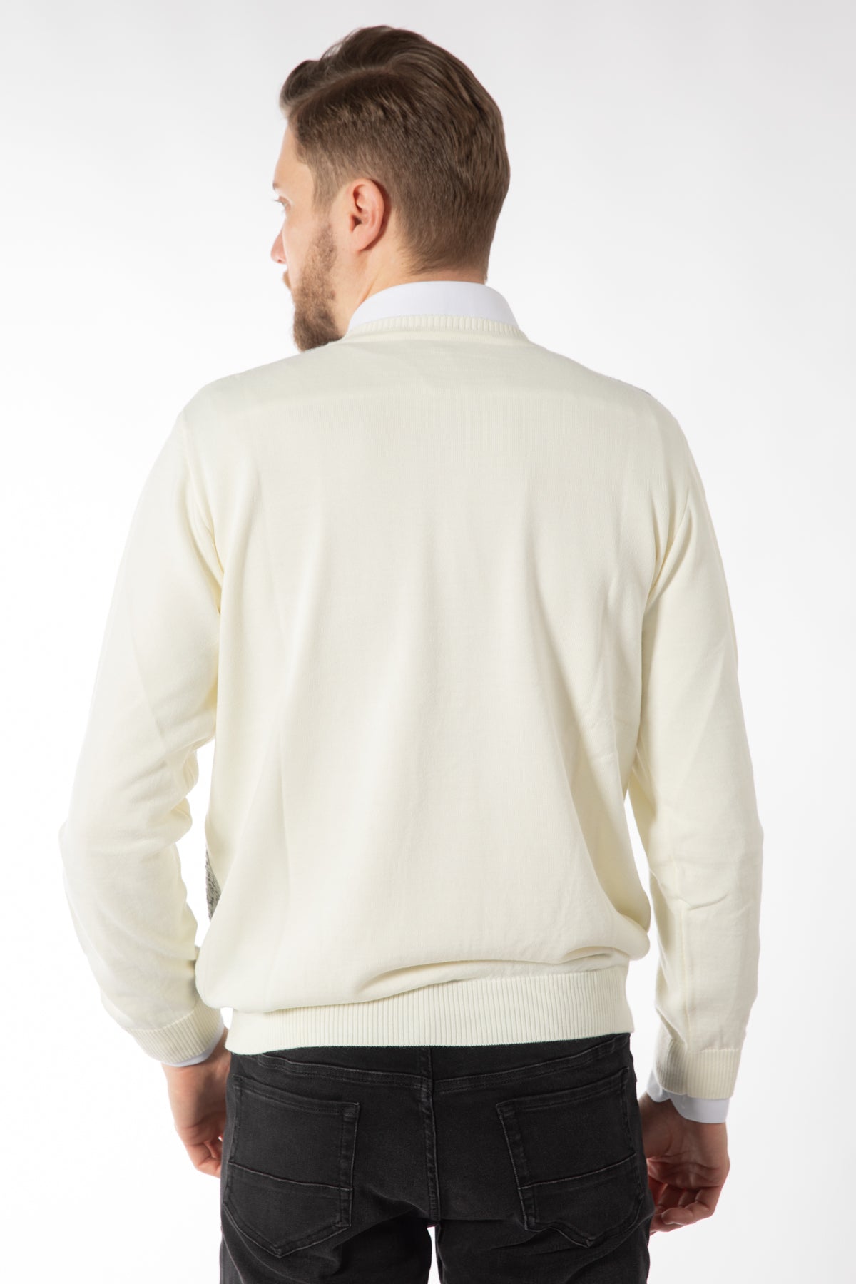 PULOVER REGULAR FIT D'S DAMAT - Ecru
