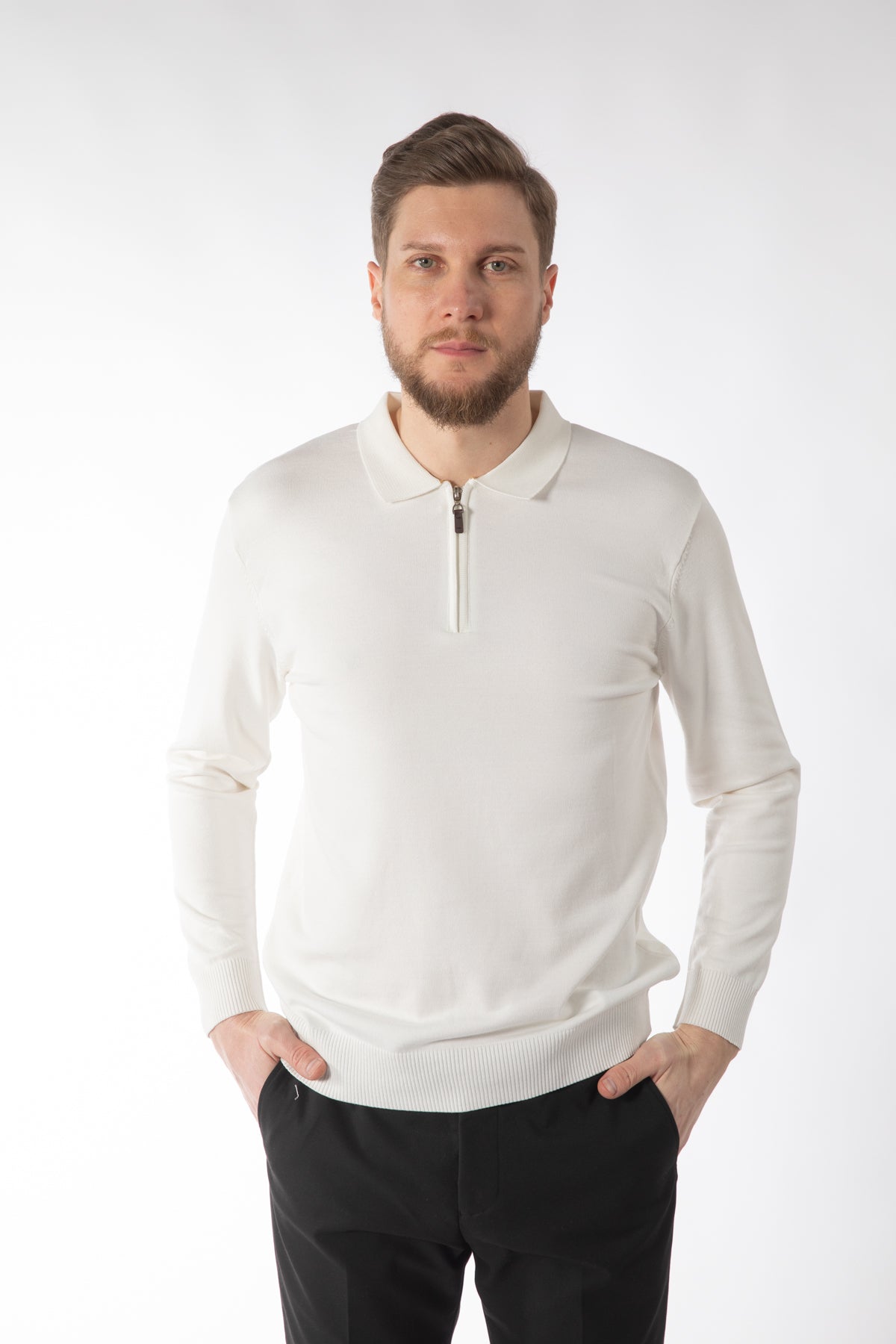 PULOVER REGULAR FIT D'S DAMAT - Ecru
