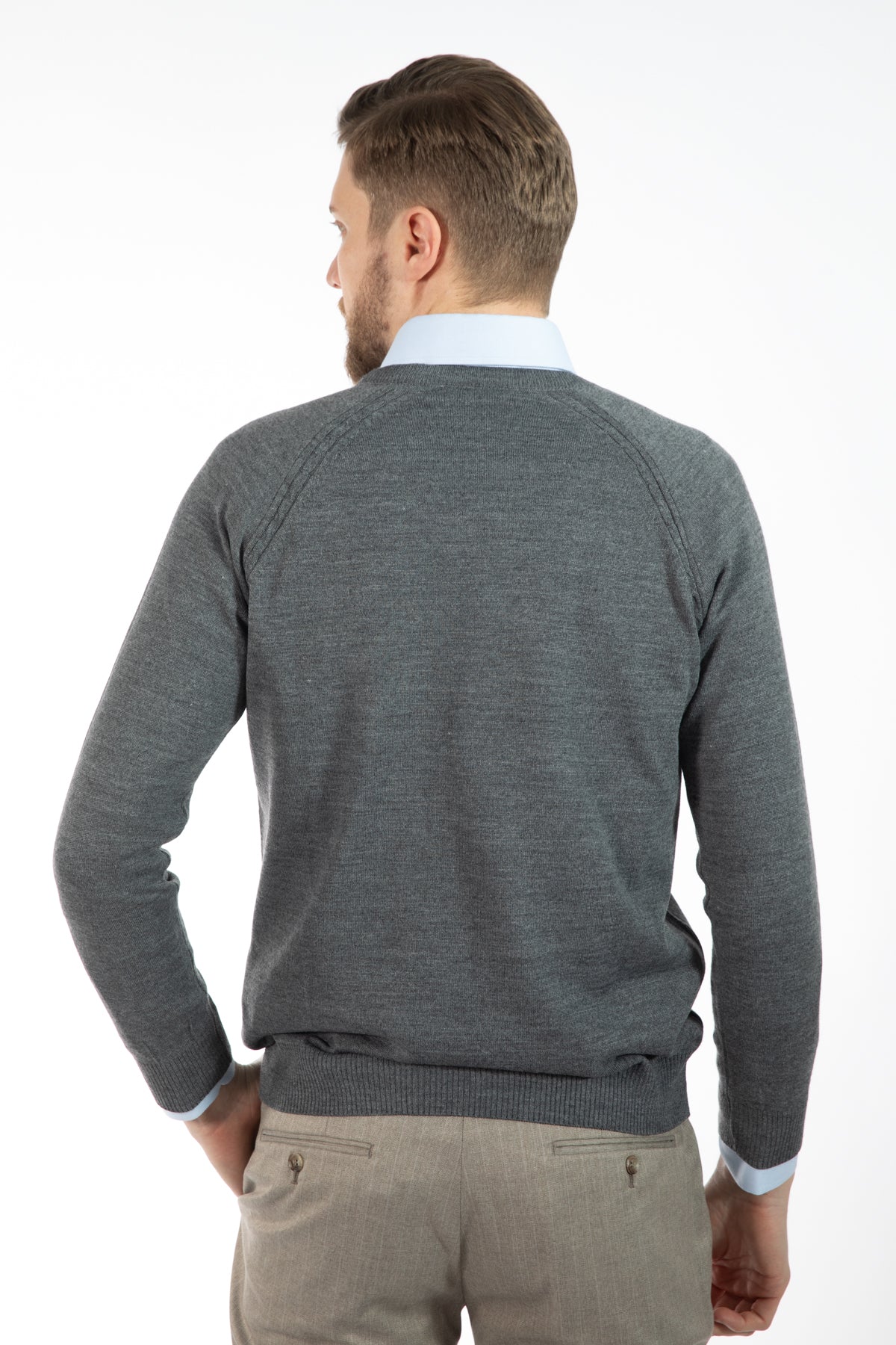 PULOVER REGULAR FIT D'S DAMAT - Gri