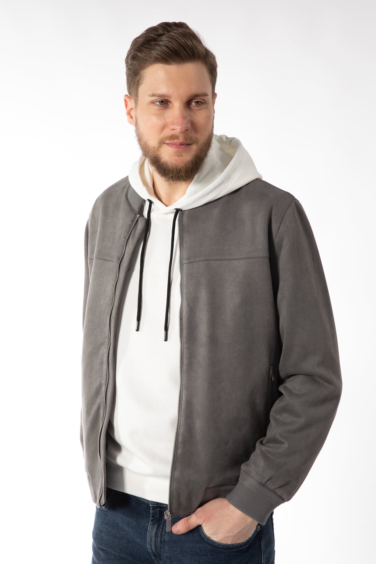 GEACA REGULAR FIT D'S DAMAT - Gri