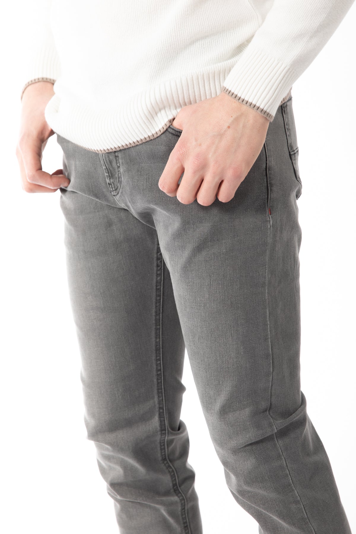BLUGI SLIM FIT D'S DAMAT - Gri