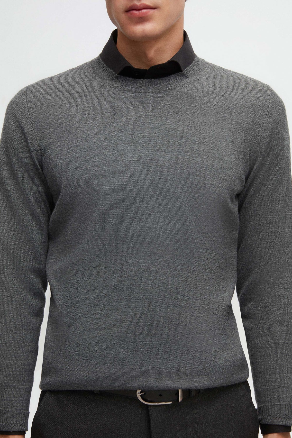 PULOVER REGULAR FIT D'S DAMAT - Gri