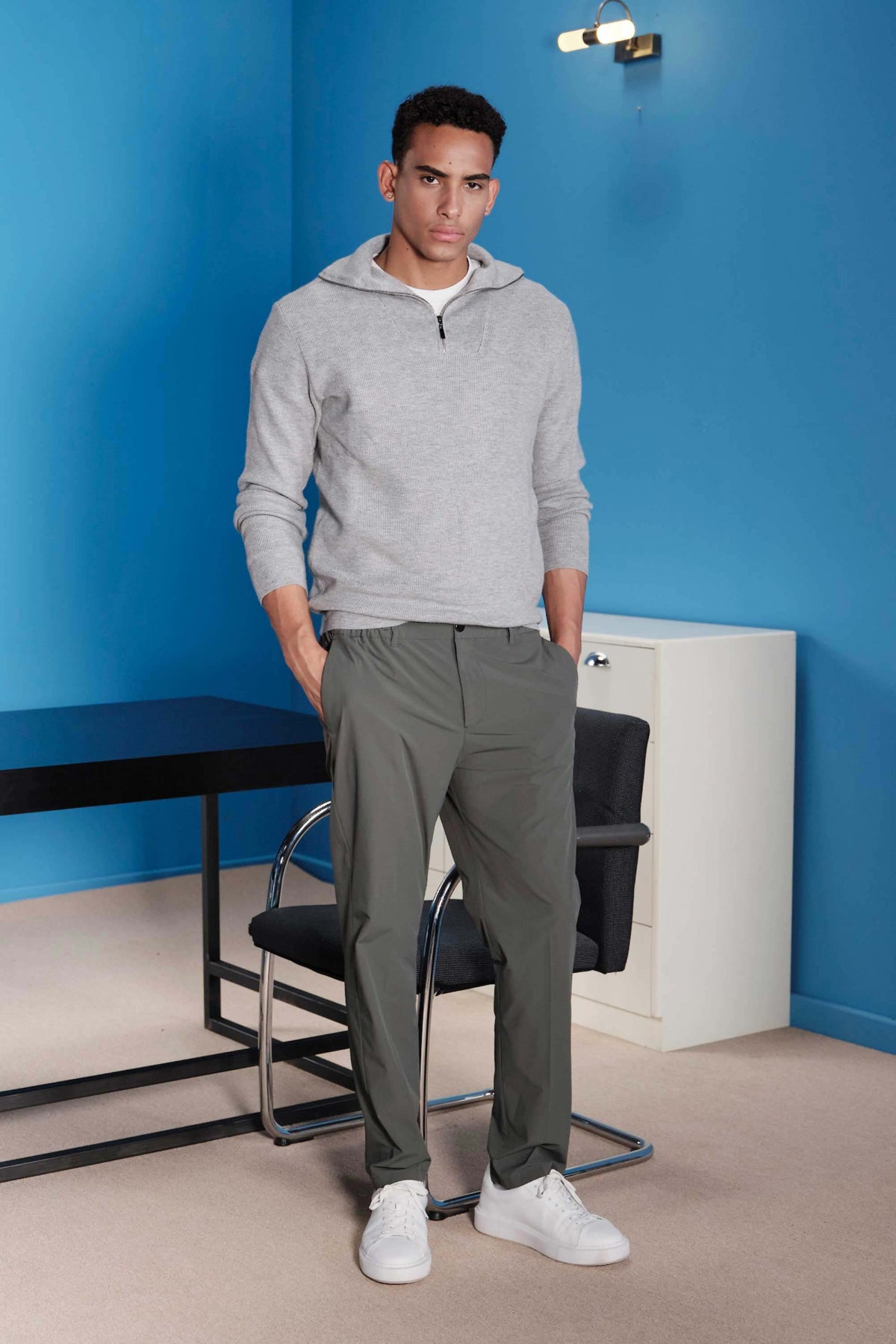 PANTALONI CASUAL SLIM FIT D'S DAMAT - Verde