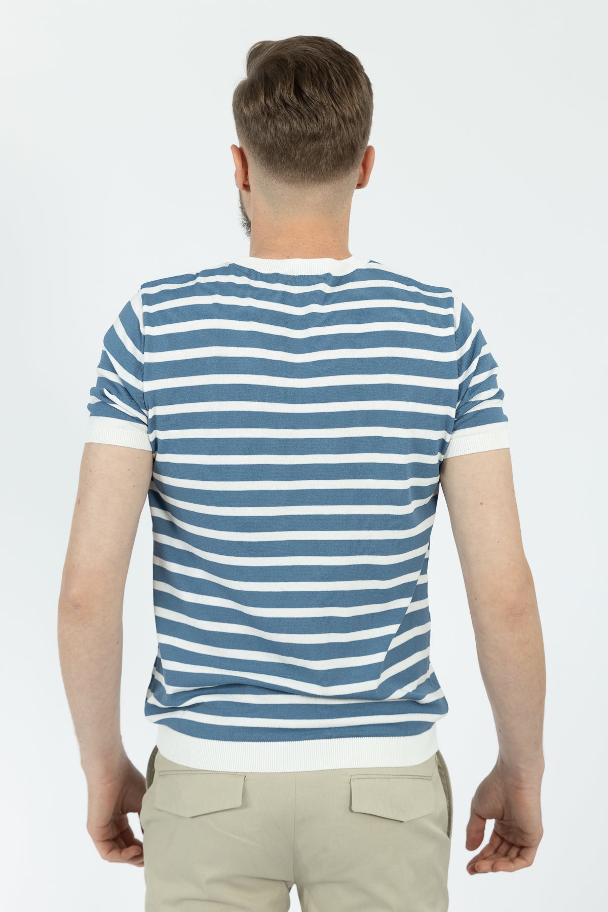 TRICOU SLIM FIT D'S DAMAT - Albastru
