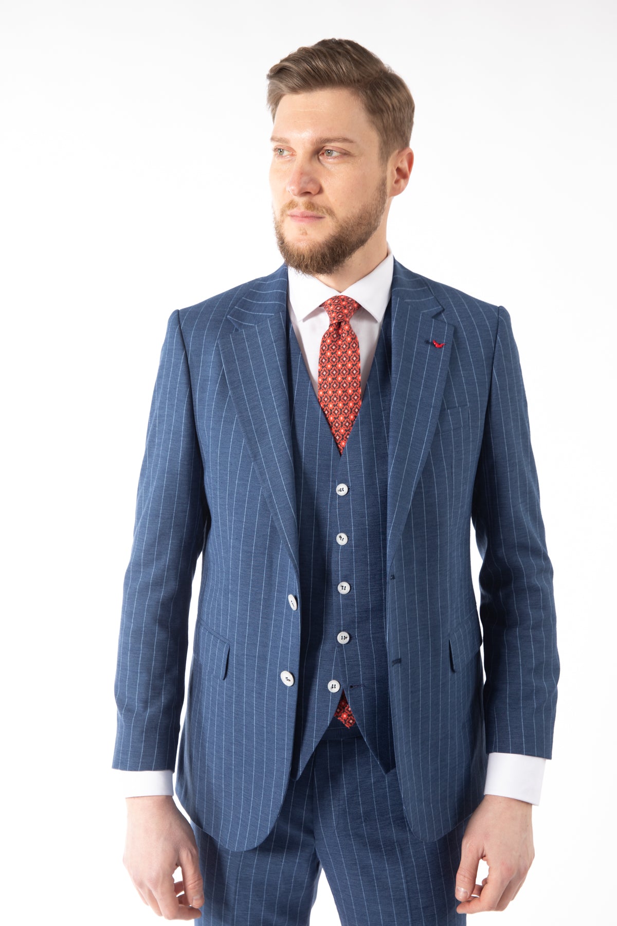 COSTUM REGULAR FIT D'S DAMAT - Albastru