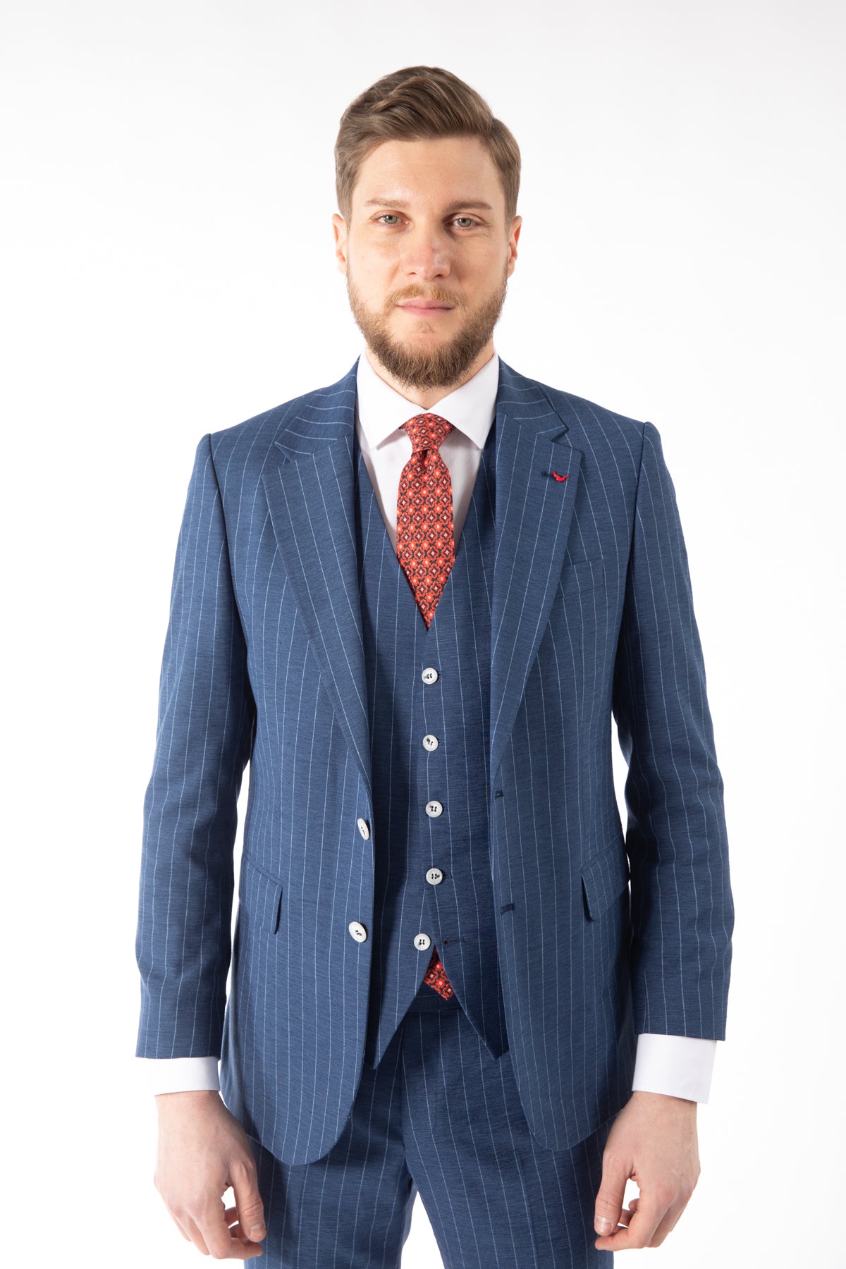 COSTUM REGULAR FIT D'S DAMAT - Albastru